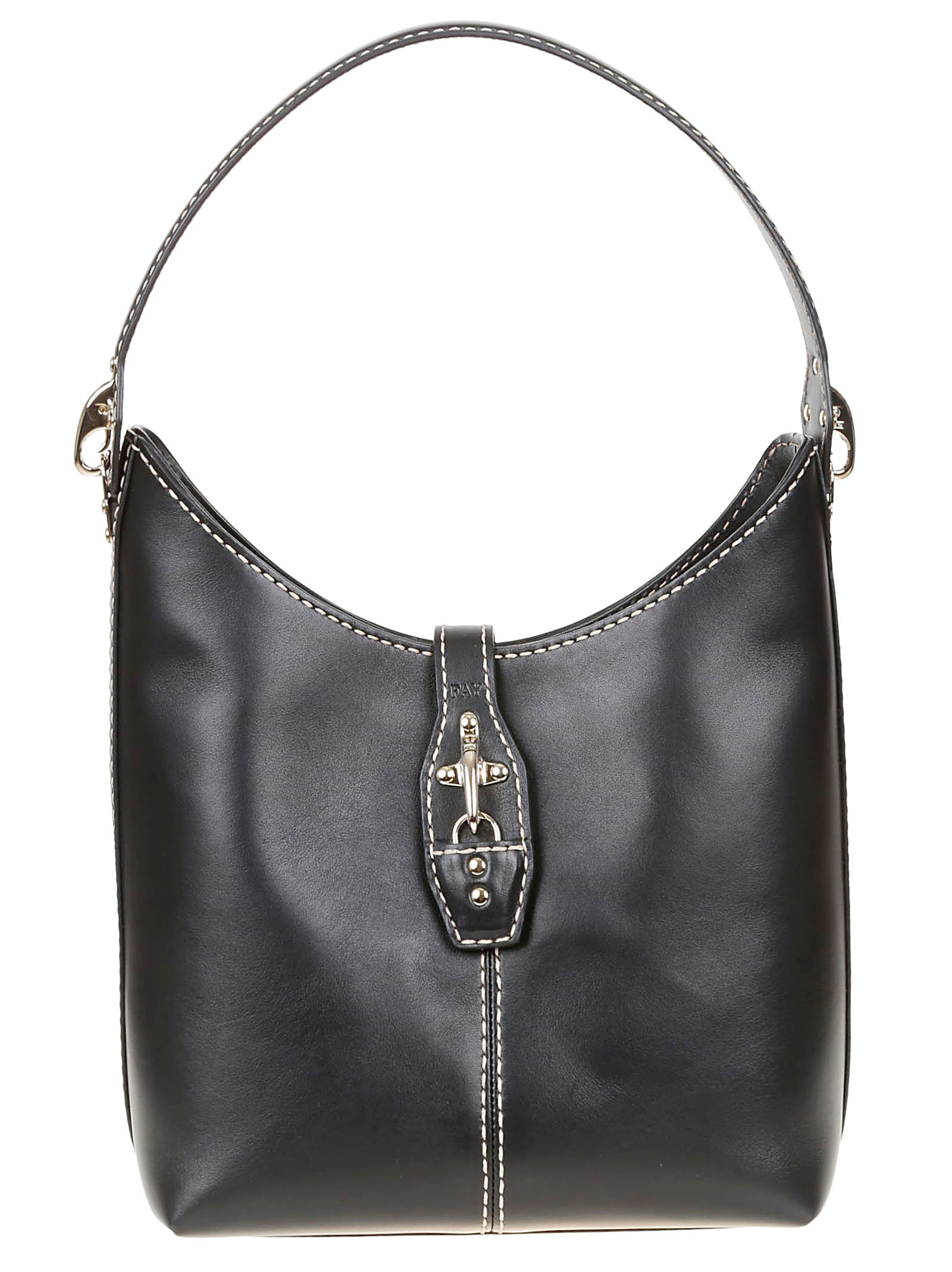 FAY EXPOSED STITCH LOGO DETAIL SHOULDER BAG 