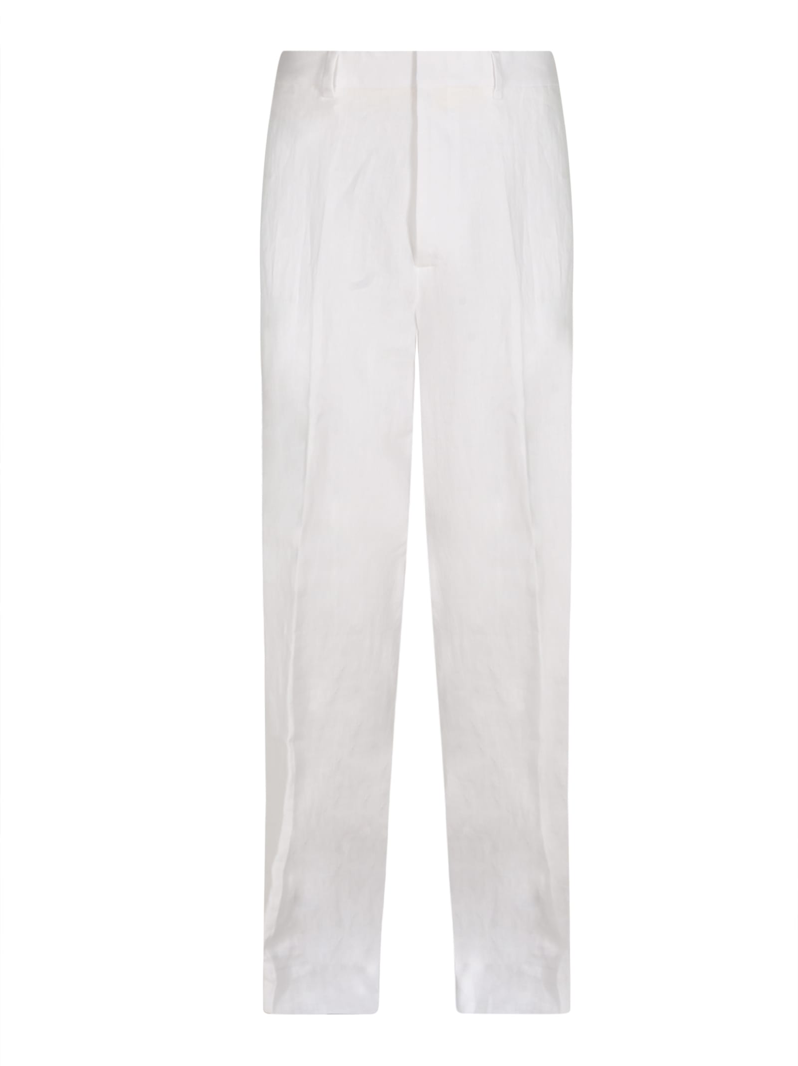High-waist Plain Trousers