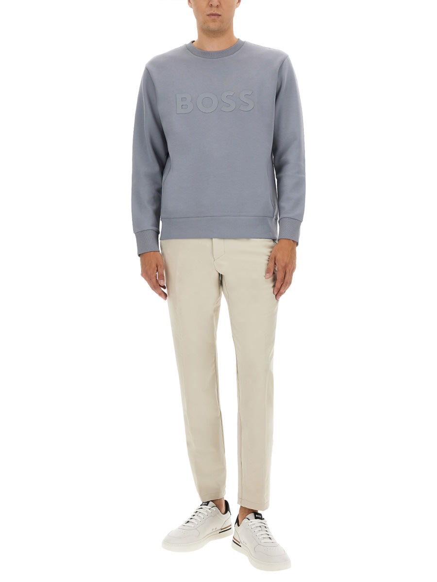 Hugo Boss Boss Sweatshirt With Logo In Gray