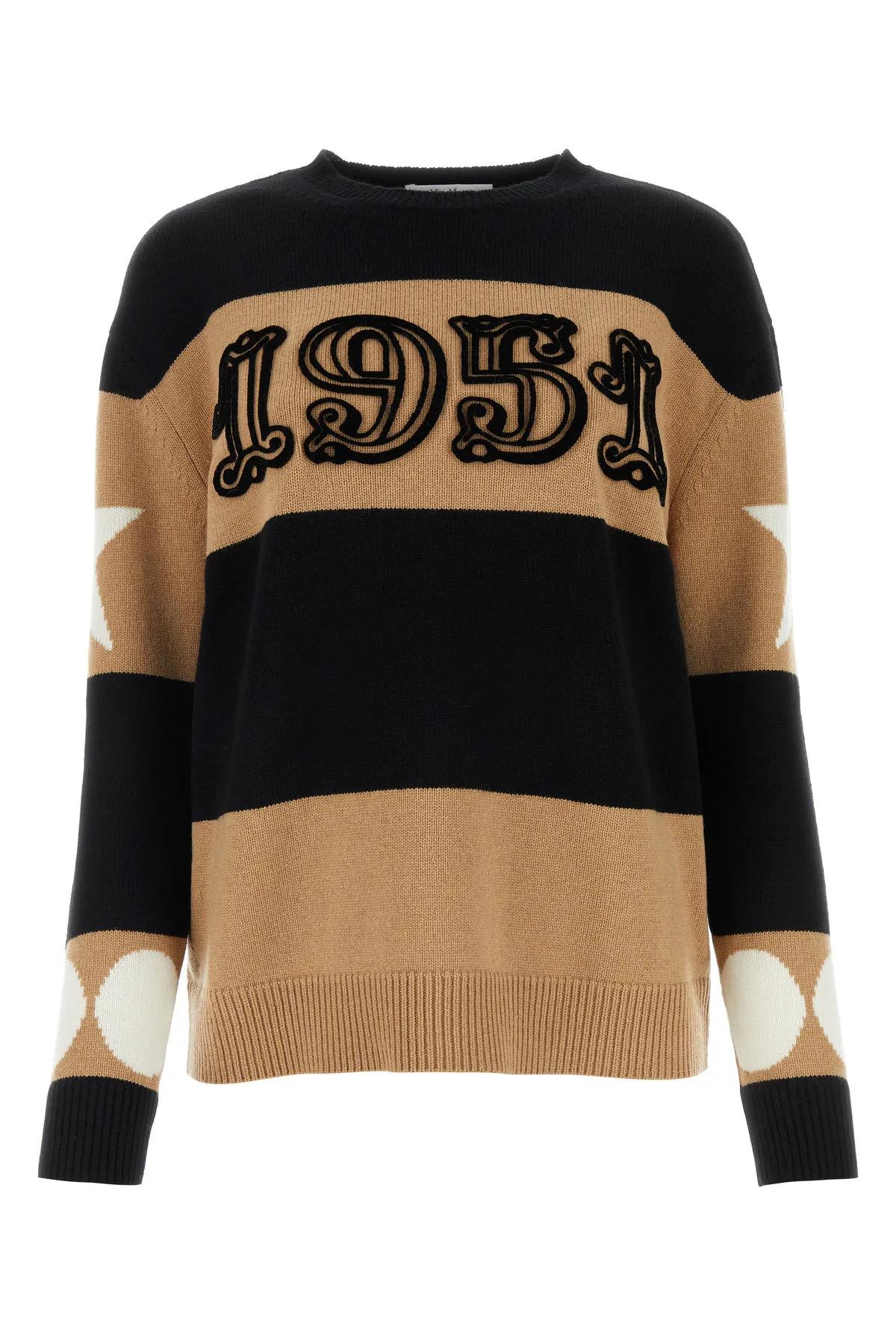 Max Mara Embroidered Wool Blend Dirce Oversize Sweater