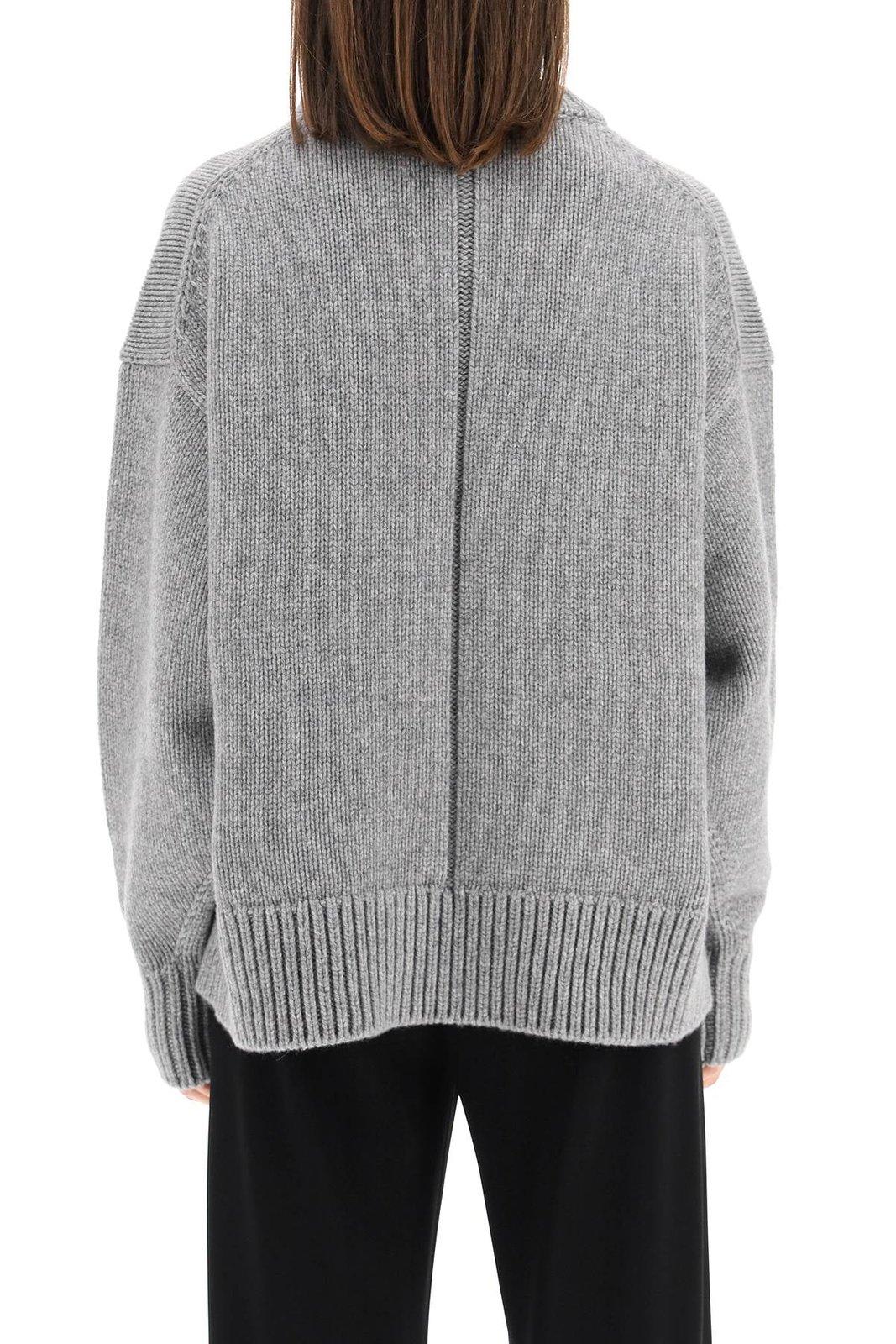 The Row Kensington Cashmere Turtleneck Sweater In Gray