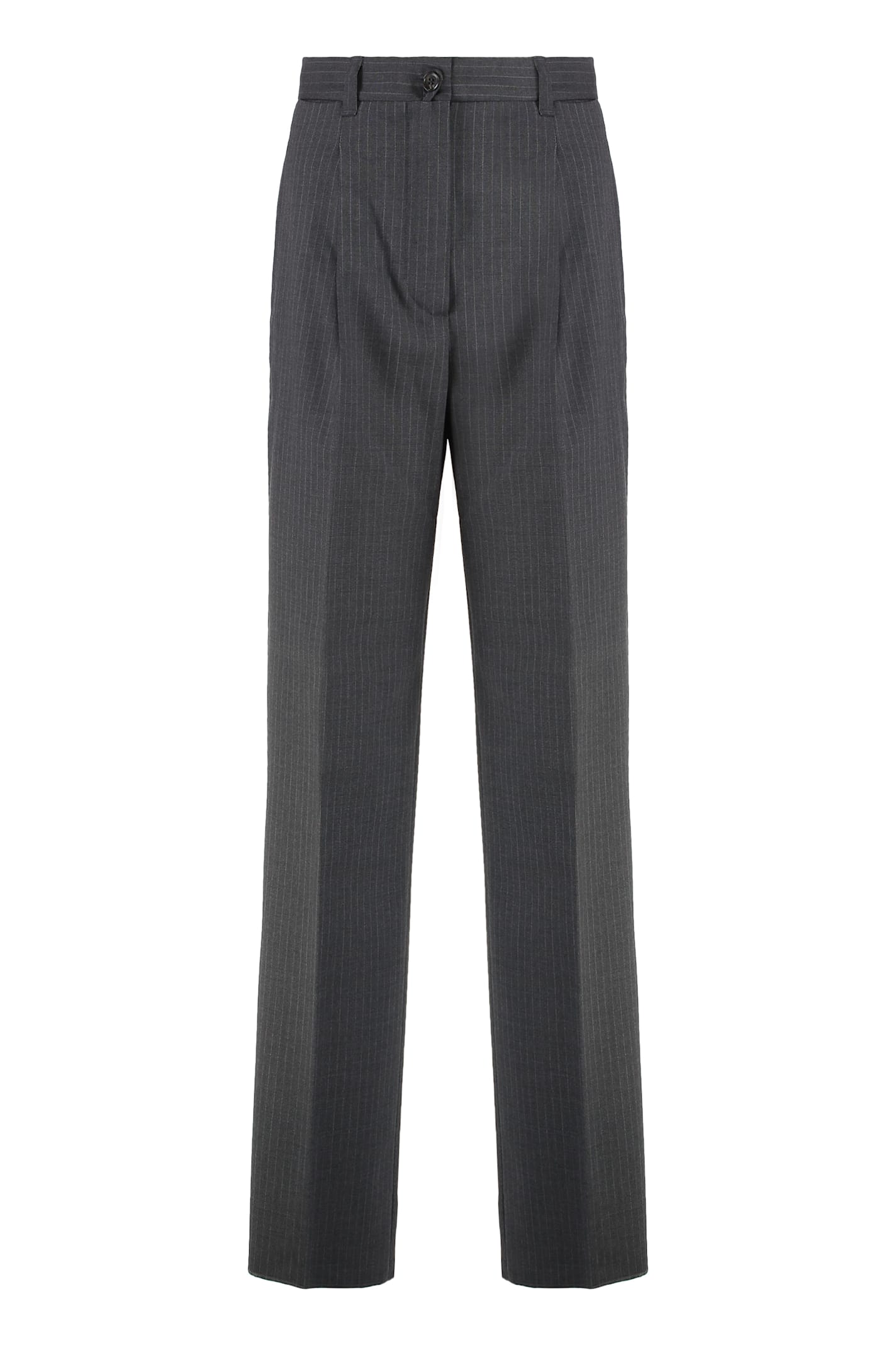 Weekend Max Mara Salsa Wool Trousers In Gray