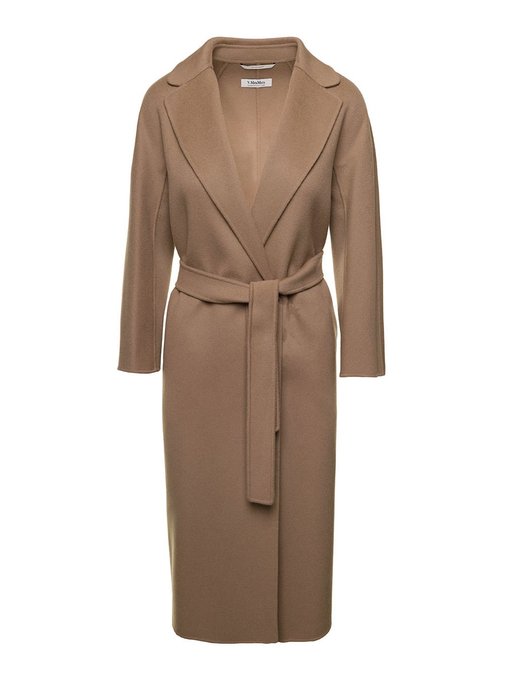 Shop 's Max Mara Esturia Beige Coat With Matching Belt In Wool Woman In Cammello