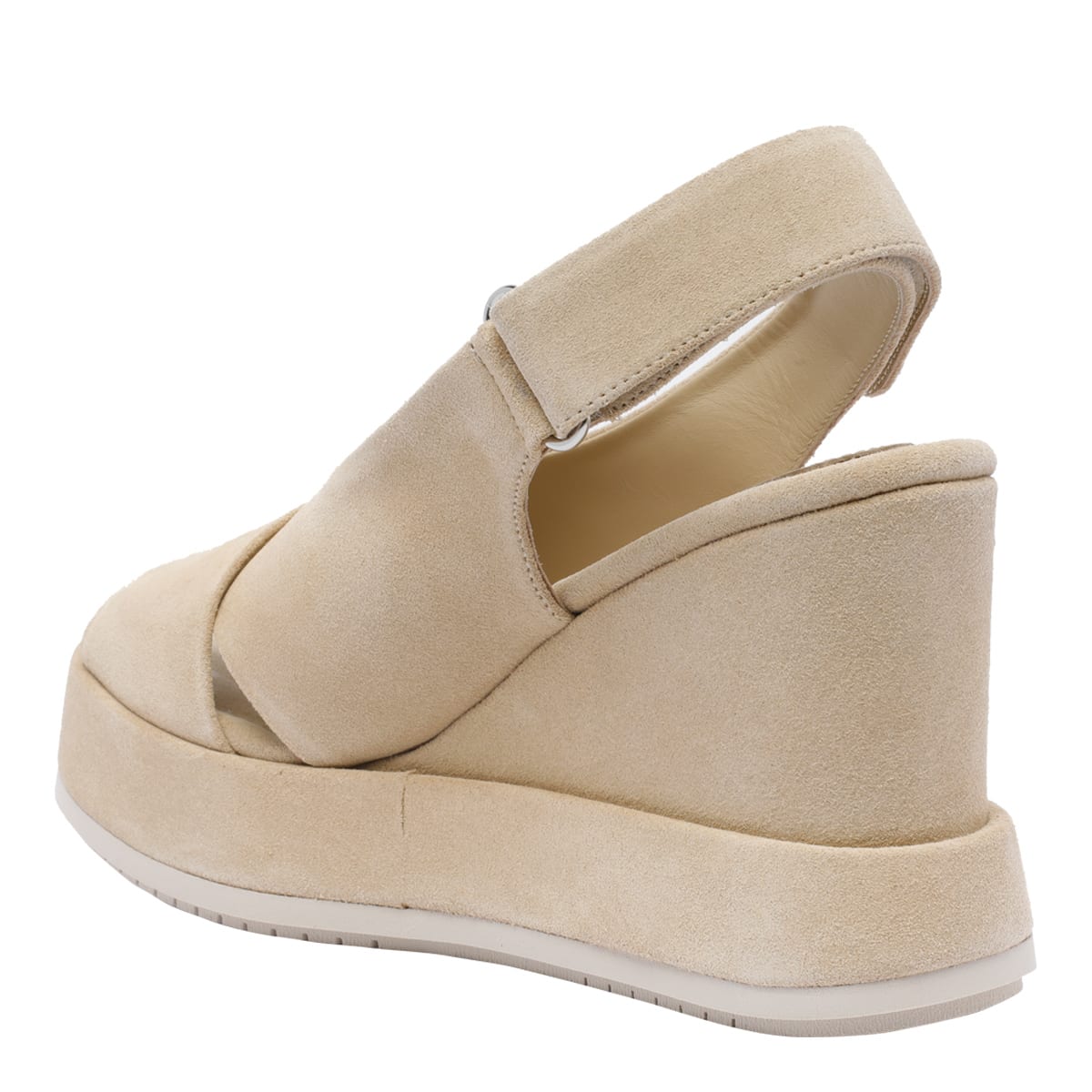 Paloma Barceló Sand Cora Wedges In Beige