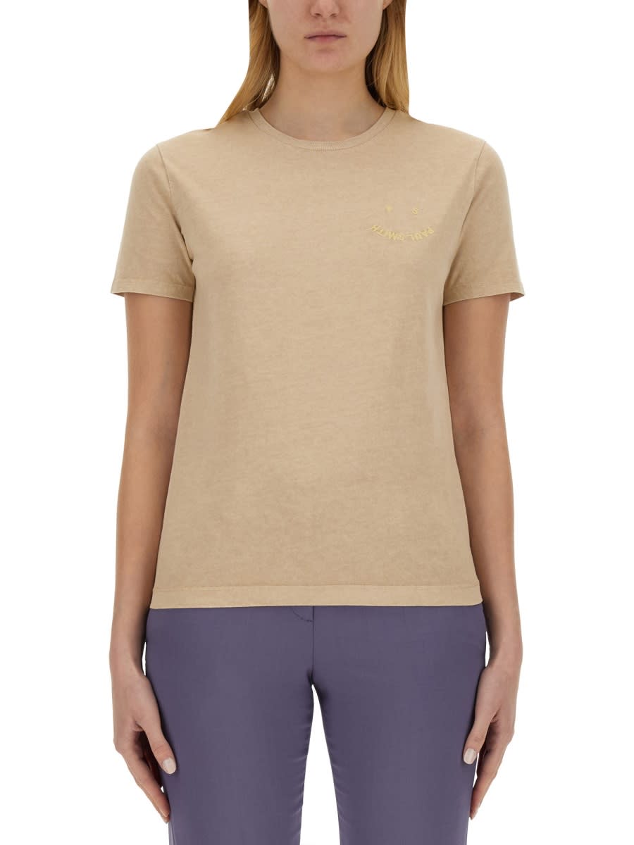 Shop Ps By Paul Smith T-shirt With Logo In Beige