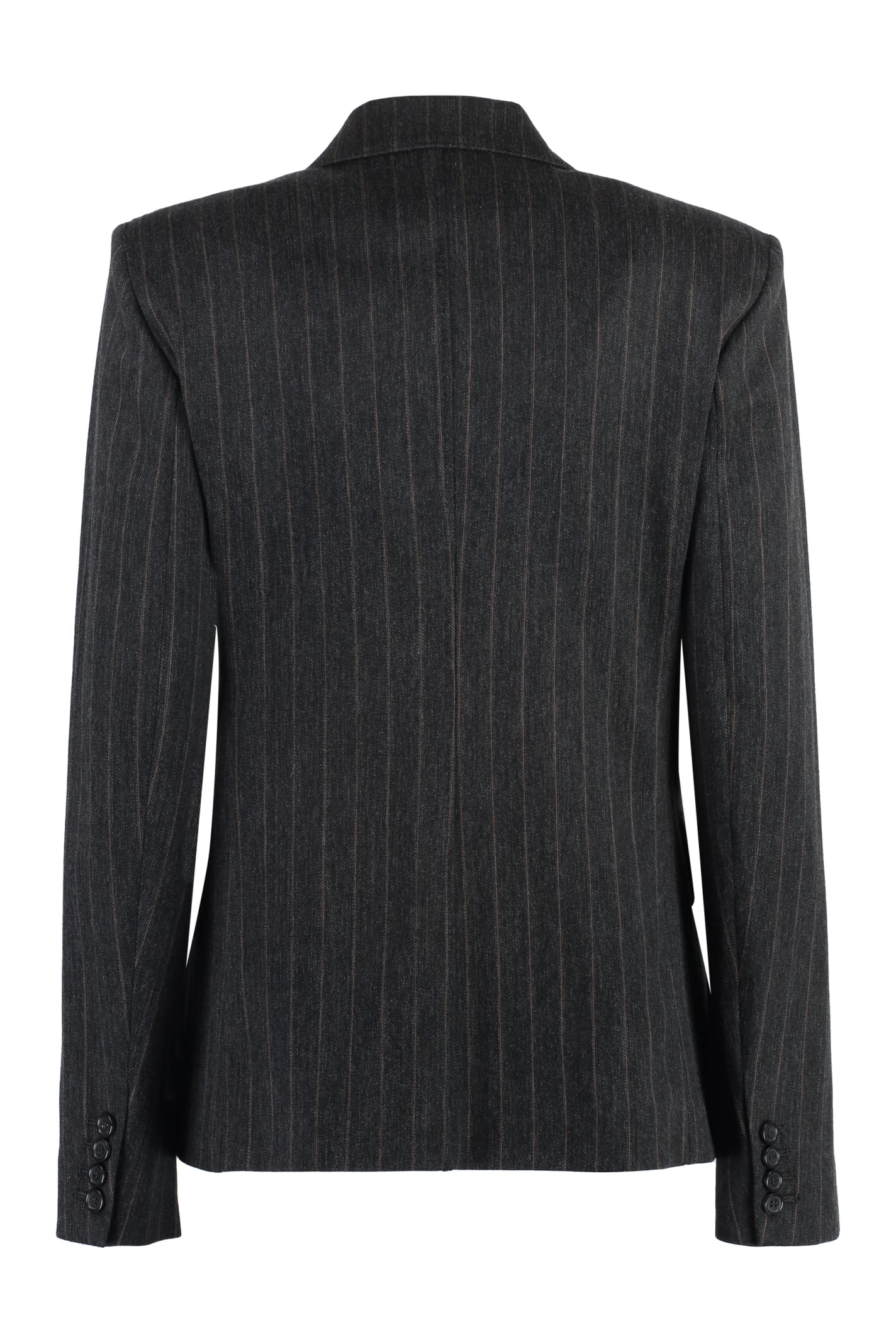 Shop Max Mara Ofride Knitted Blazer In Grey
