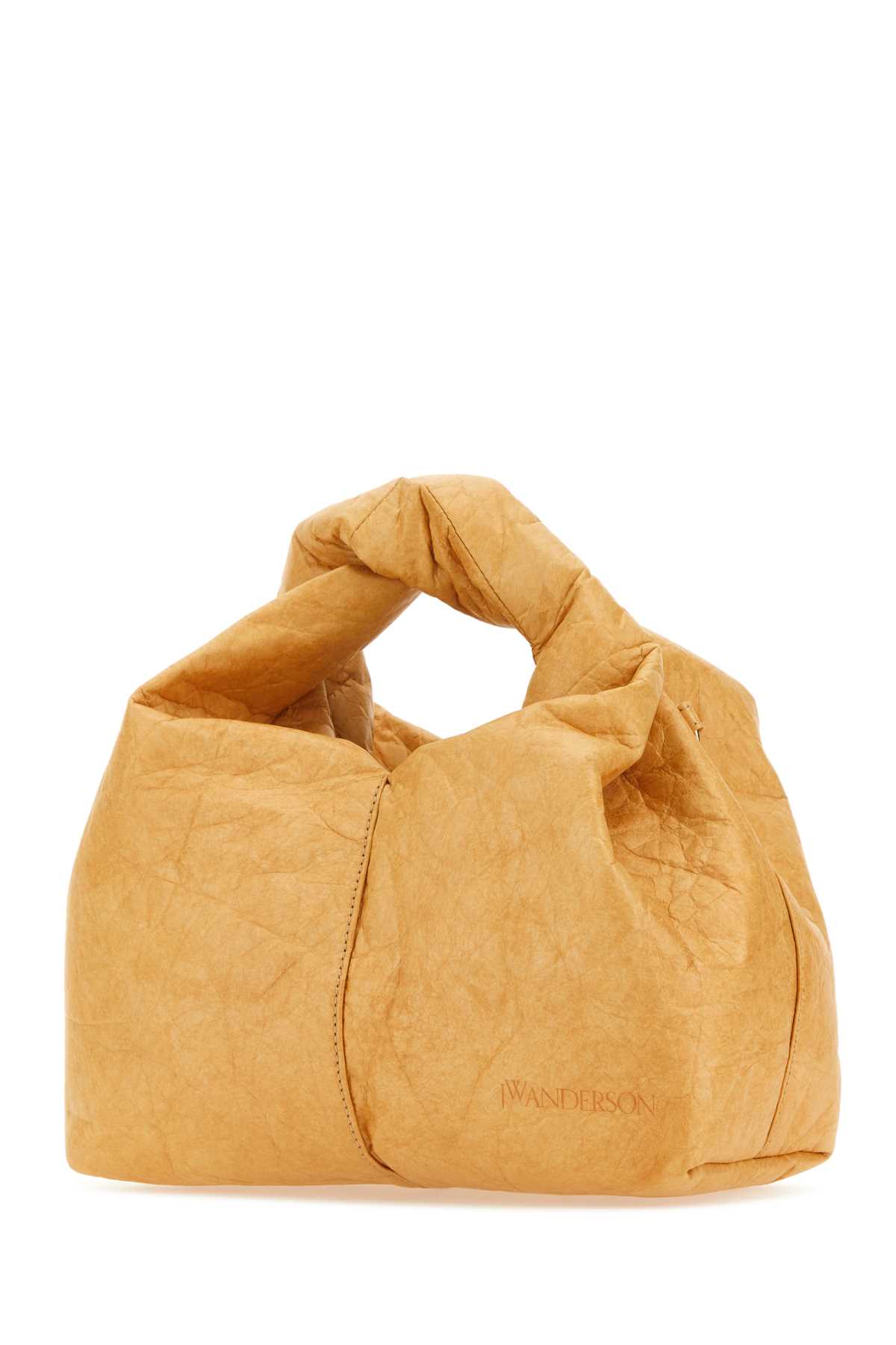 Shop Jw Anderson Beige Fabric Mini Twister Hobo Handbag