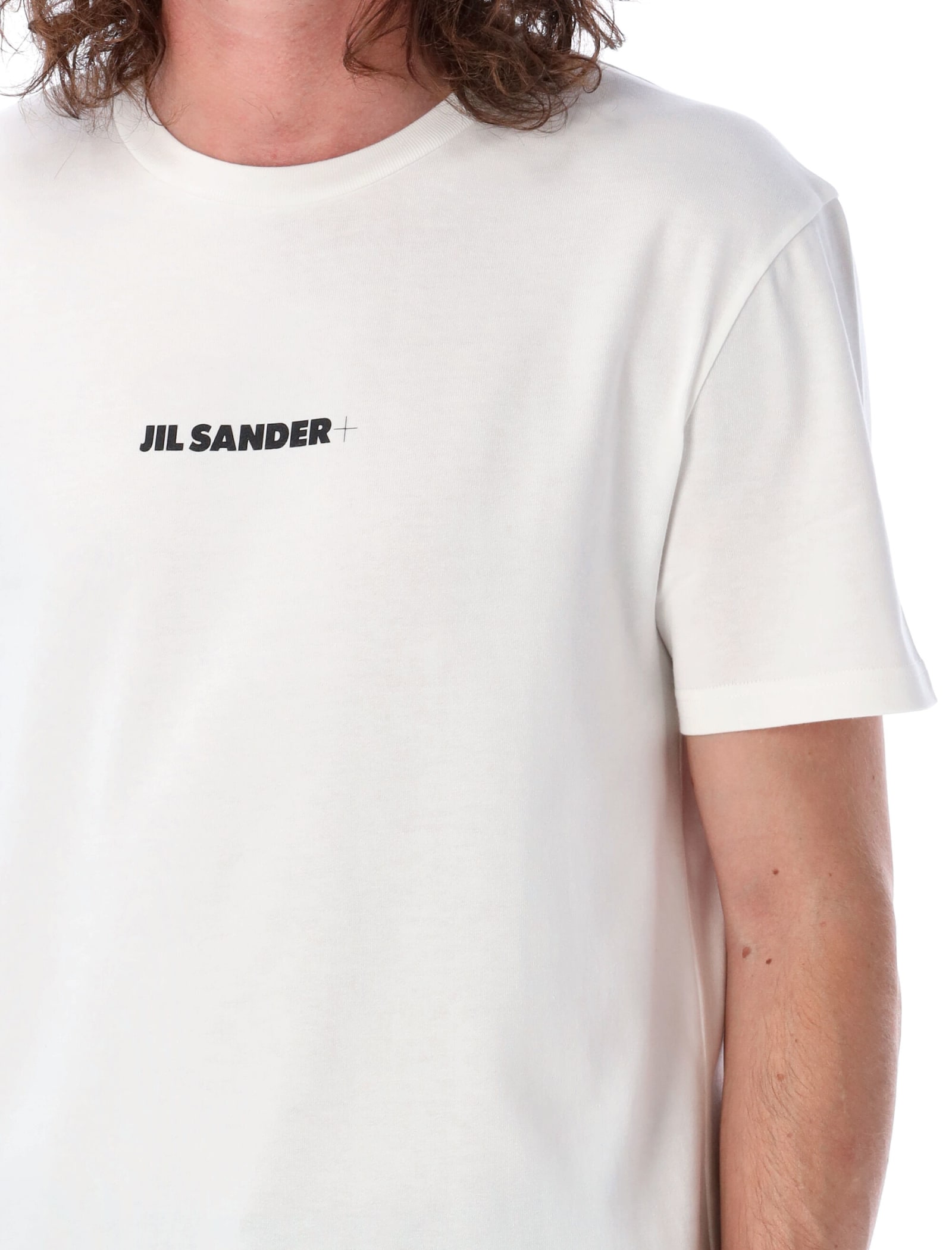 Shop Jil Sander Logo T-shirt In Porcelain White