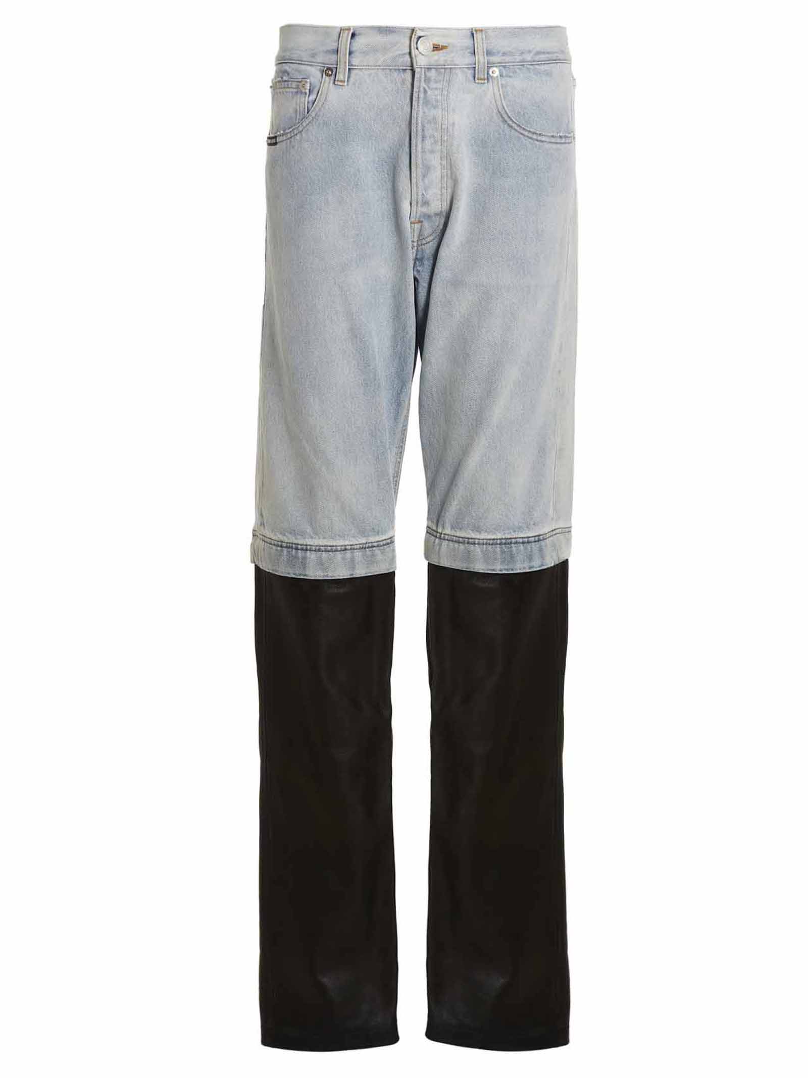VTMNTS leather/denim Jeans Pants