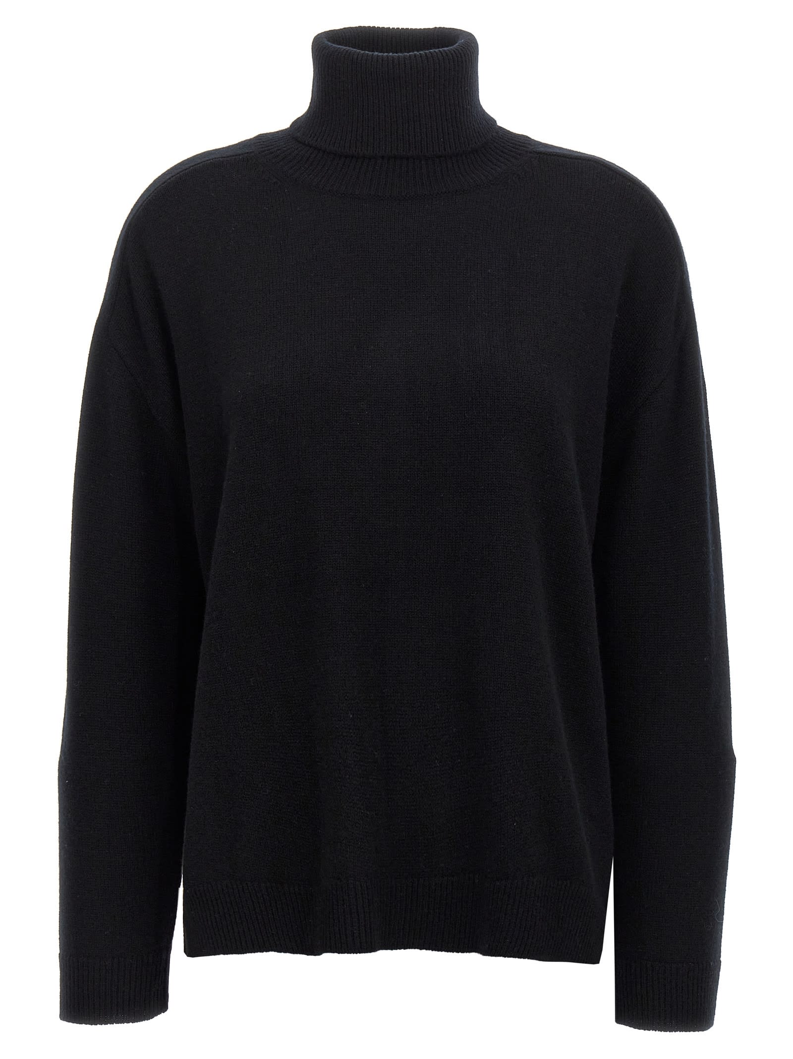 P.a.r.o.s.h Lady Blum Roll-neck Wool Sweater In Nero