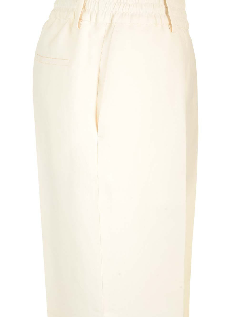 Shop Burberry Paper And Viscose Canvas Trousers In White