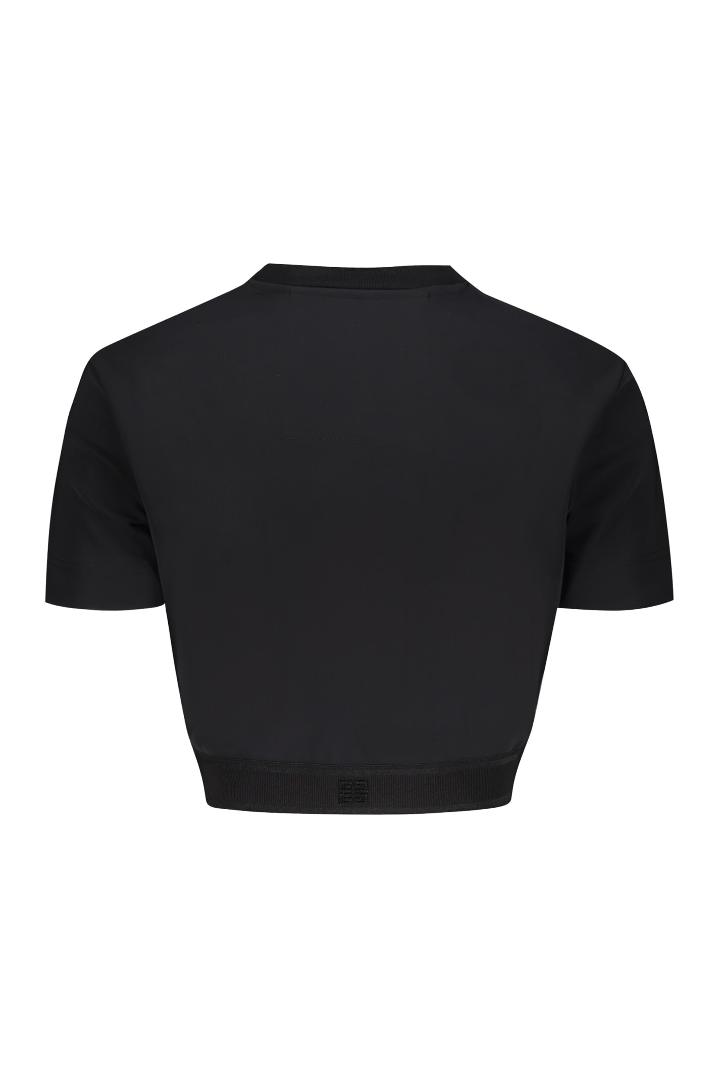 Shop Givenchy Technical Fabric Crop Top In Black