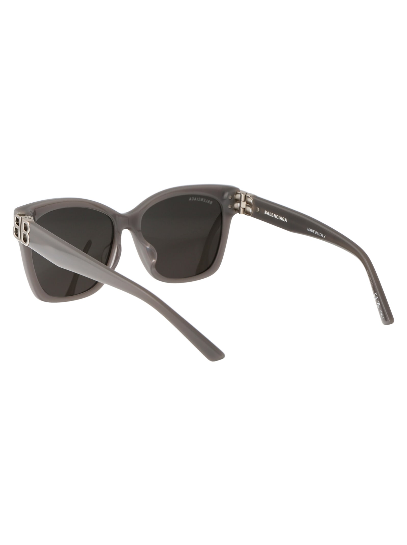 Shop Balenciaga Bb0102sa Sunglasses In 011 Grey Silver Grey