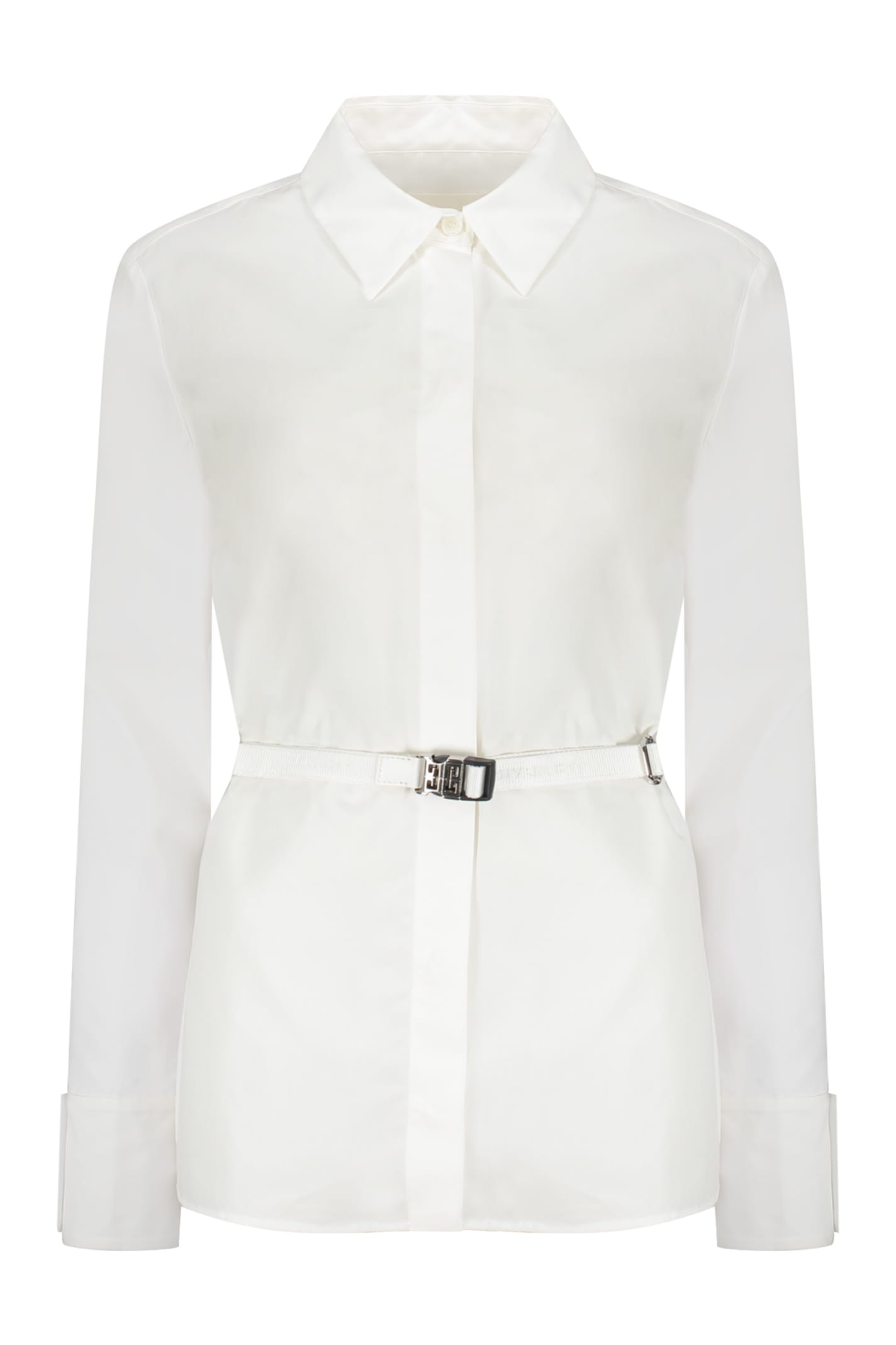 Shop Givenchy Cotton Shirt In White