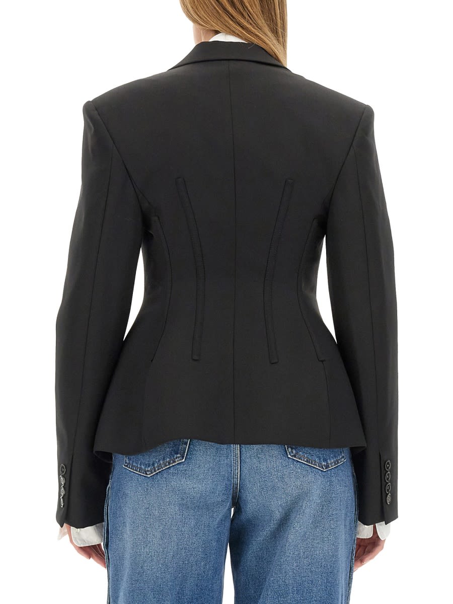 Shop Stella Mccartney Sculpted Jacket In Black