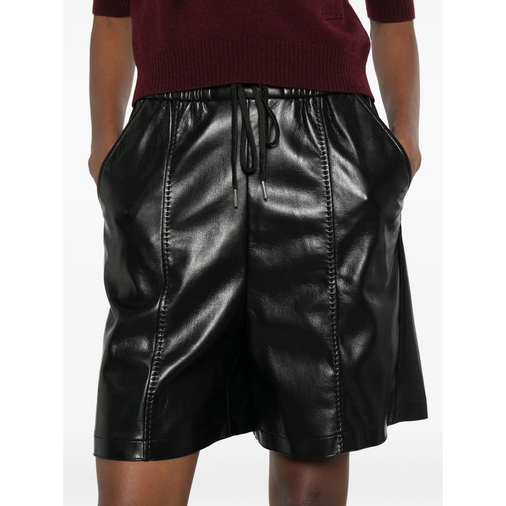 Pinko Elasticated-waist Shorts In Black