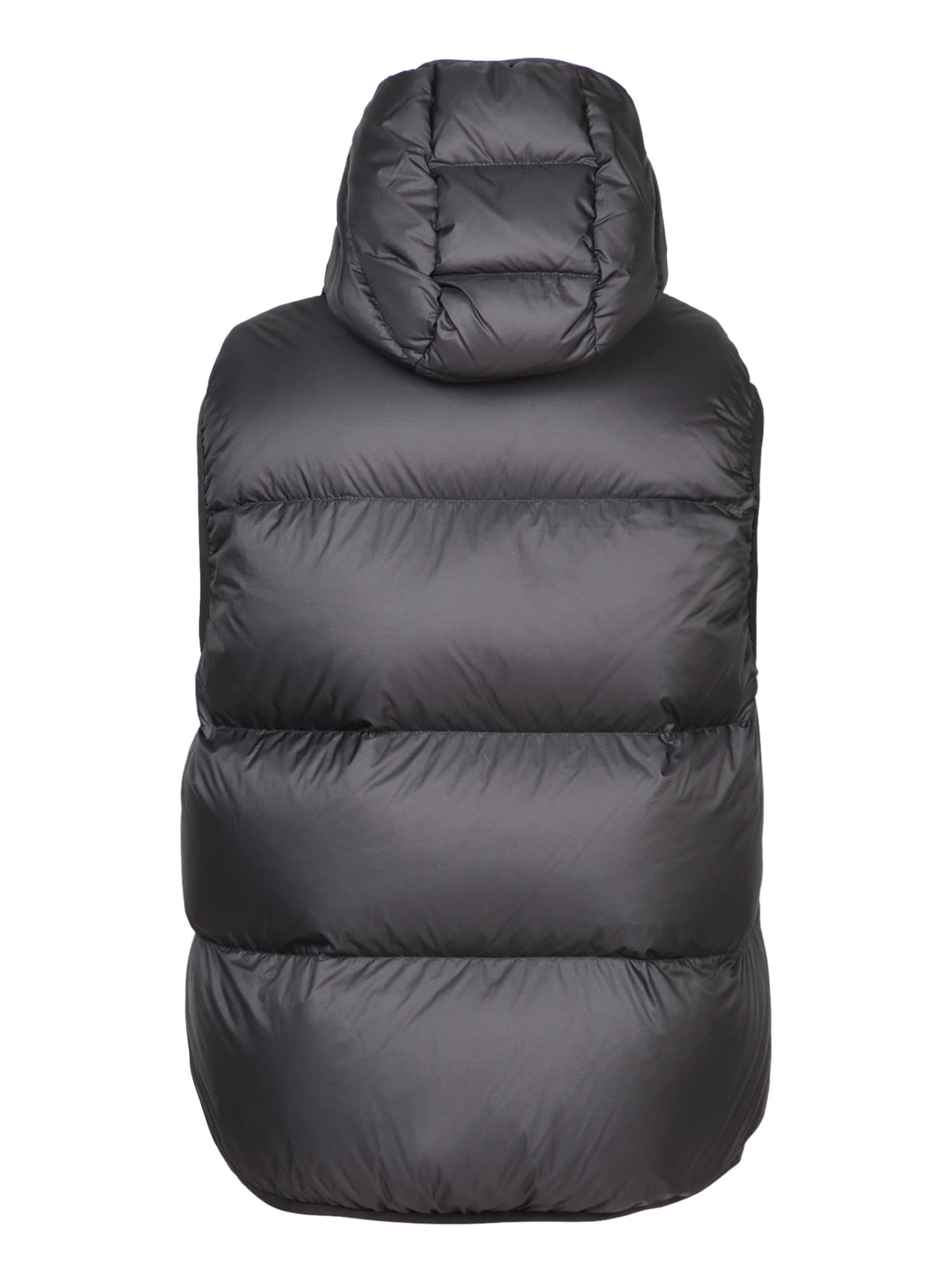 Shop Moncler Lausen Graphite Blue Down Vest