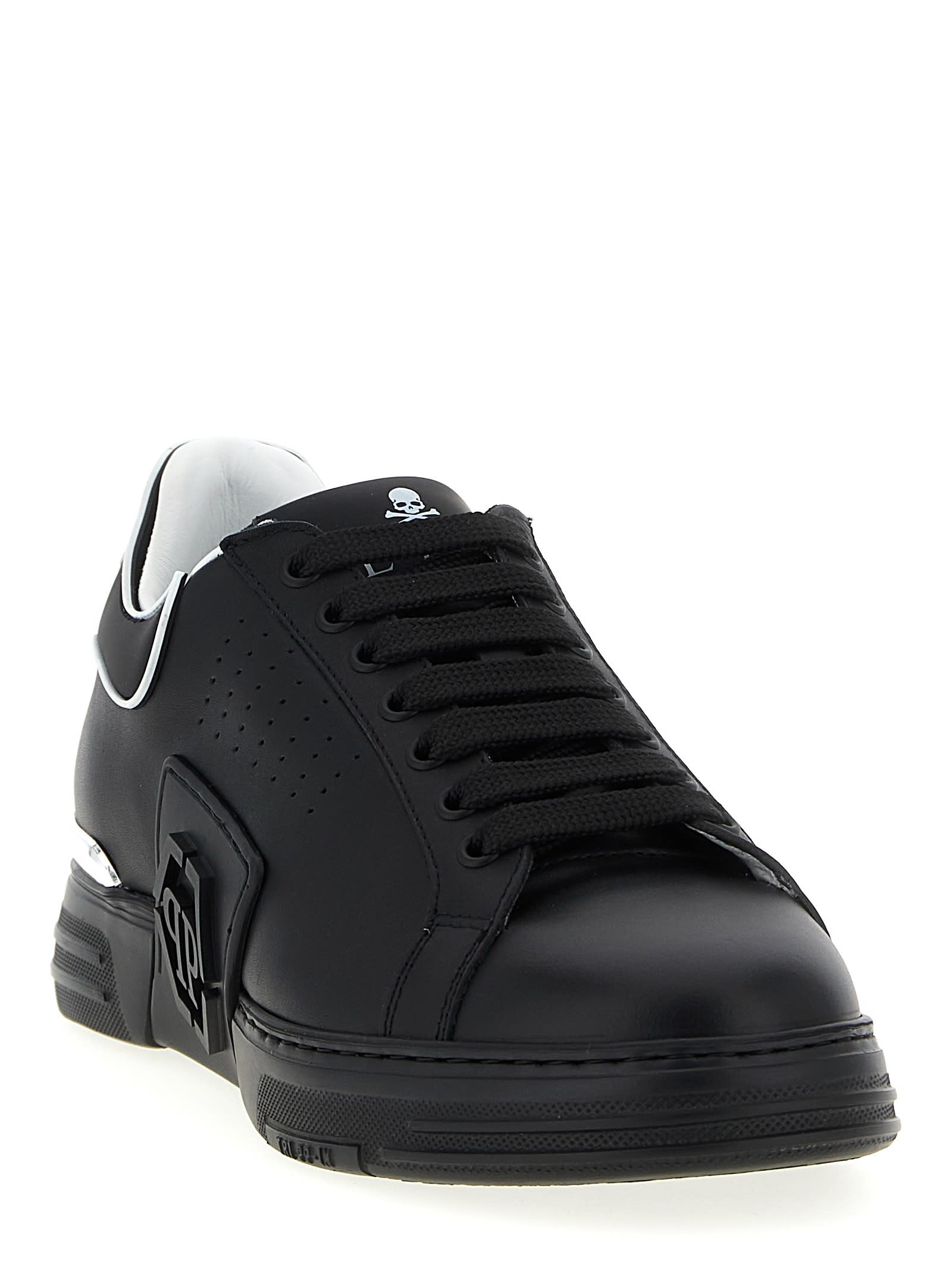 Philipp Plein Modern Hexagon Design Sneakers In Black