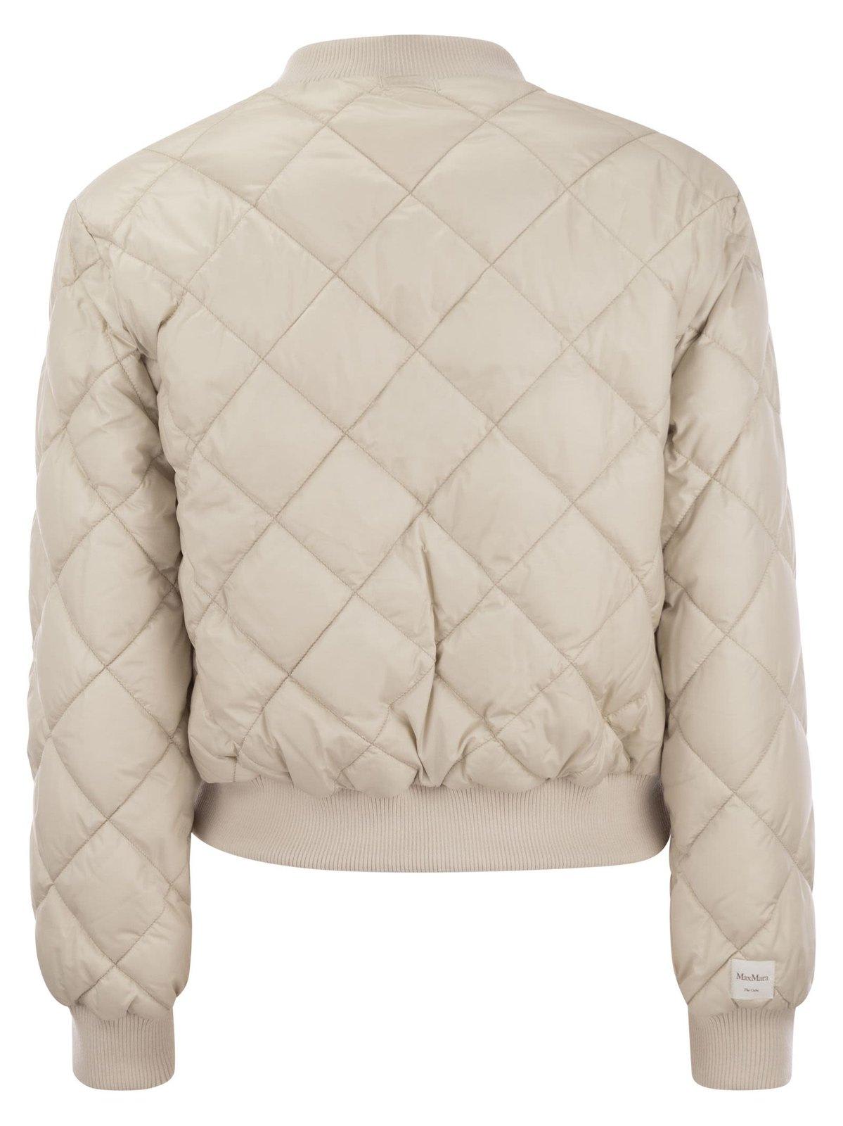 Shop Max Mara The Cube Buttoned Long-sleeved Reversible Jacket In Beige