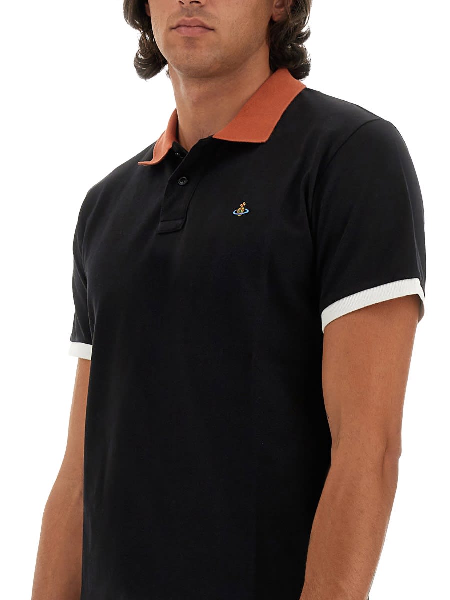 Shop Vivienne Westwood Polo With Logo In Black