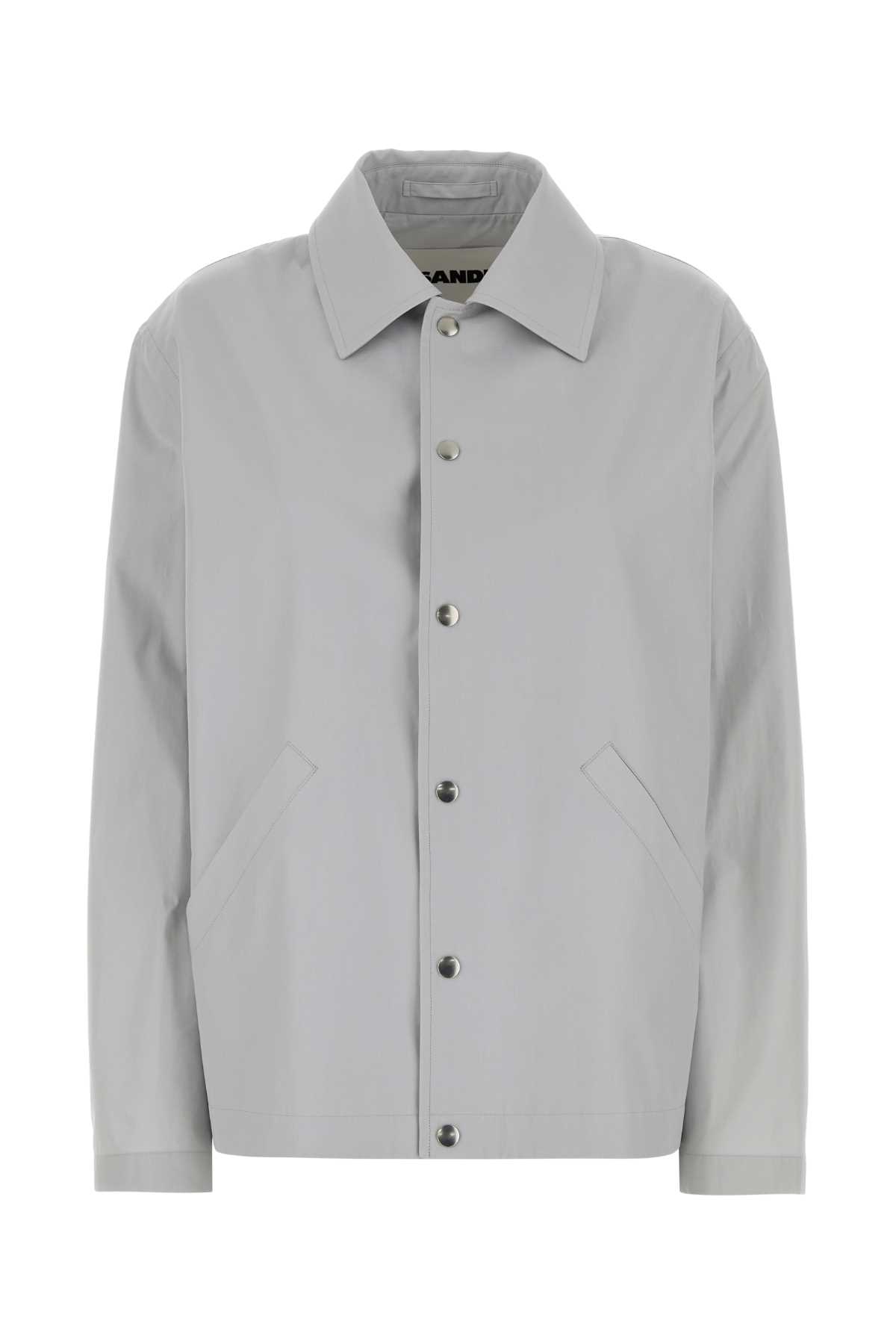 Jil Sander Taffeta Jacket With Long Sleeves And Pockets In Gold