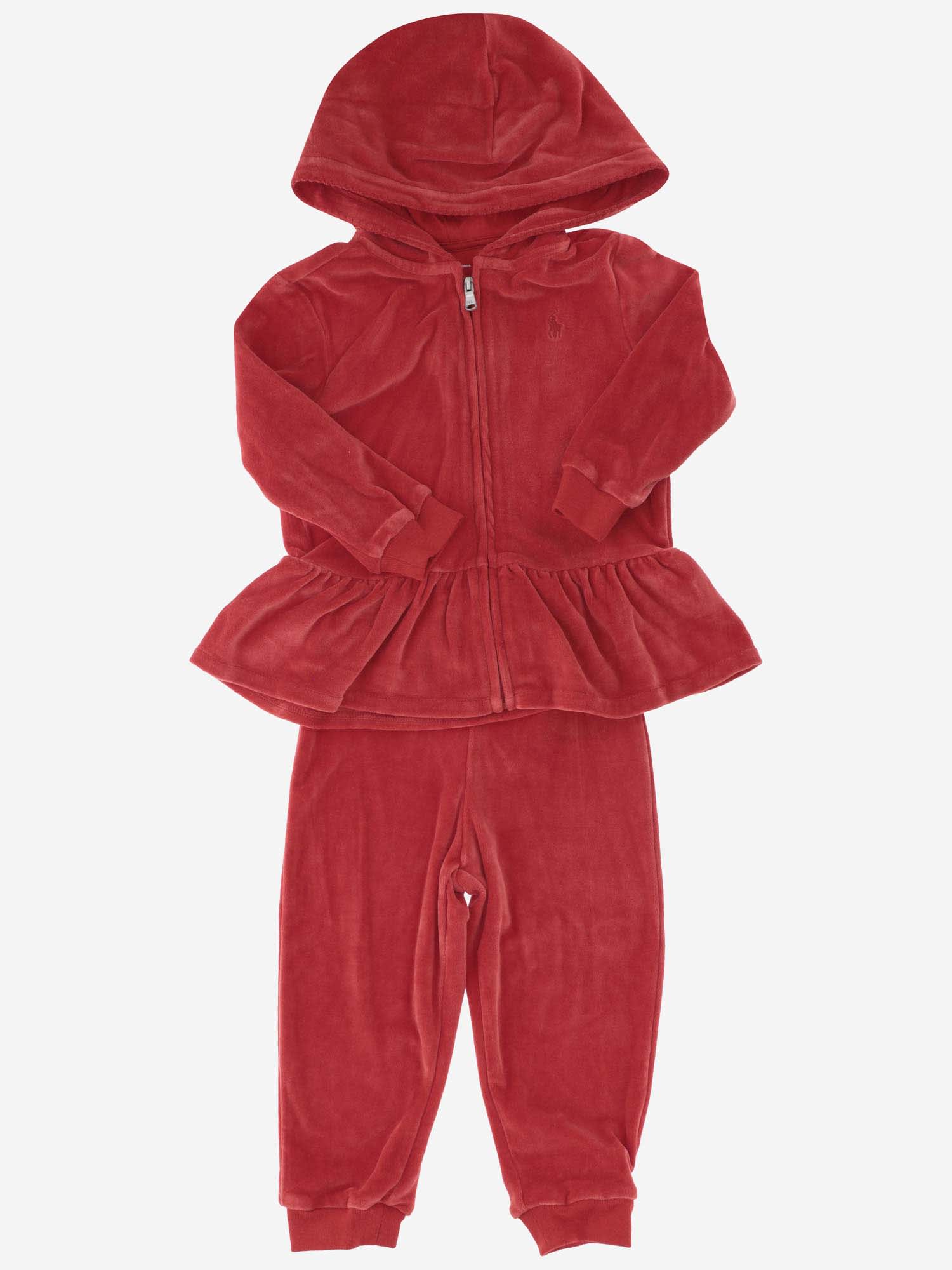 Polo Ralph Lauren Babies' Velvet Outfit Set In Red