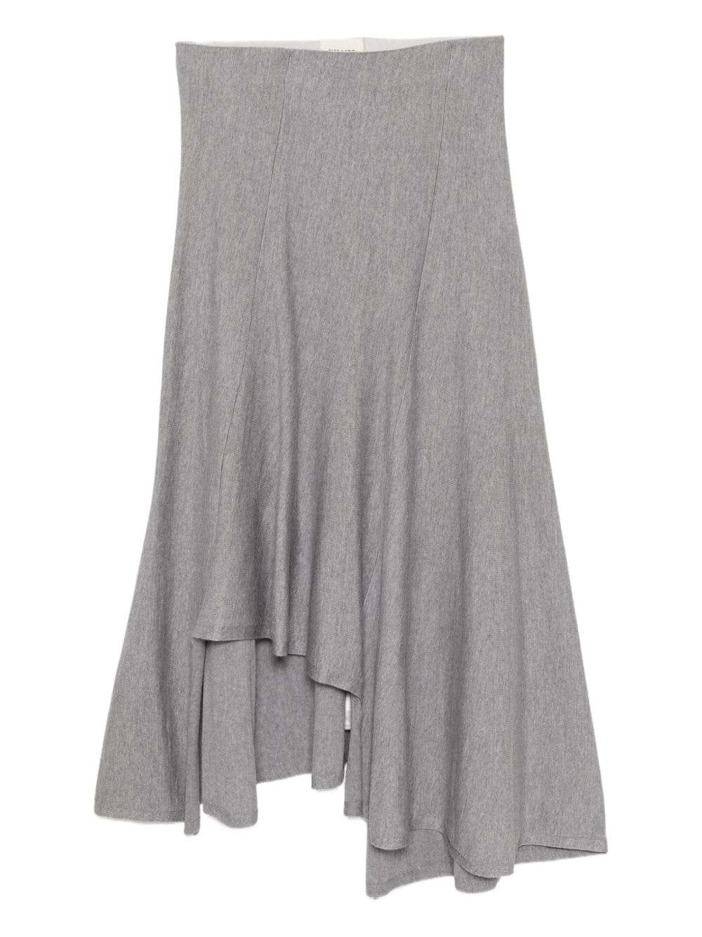 Khaite Miranda Wool Midi Skirt In Gray