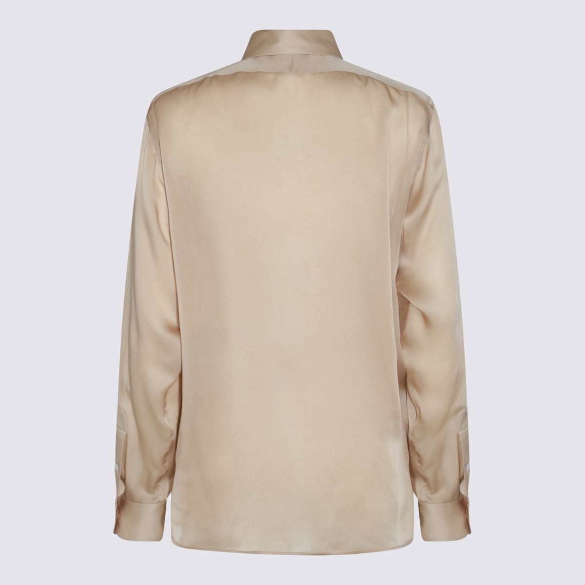 Shop Tom Ford Beige Silk Shirt In Soft Beige