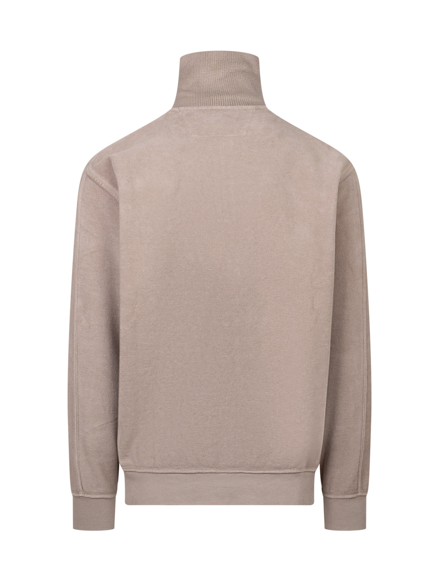 Shop C.p. Company Sweatshirt In Vintage Khaki