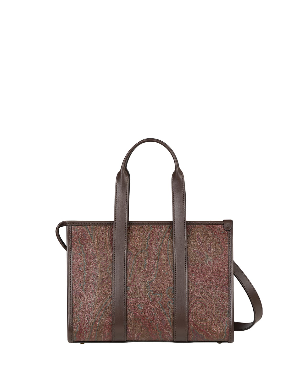 ETRO BROWN PAISLEY SMALL HANDBAG 