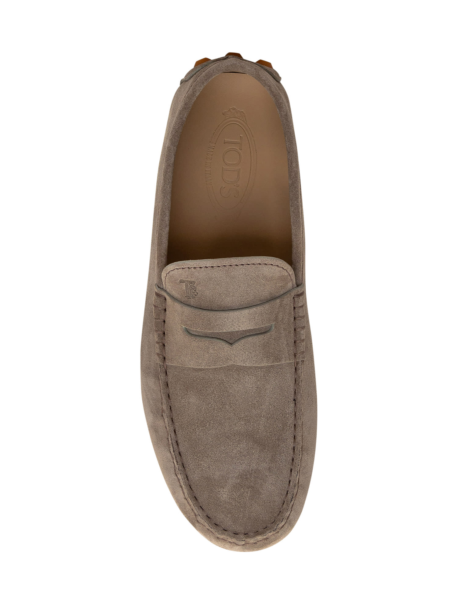 Shop Tod's Gommino Loafer In Beige