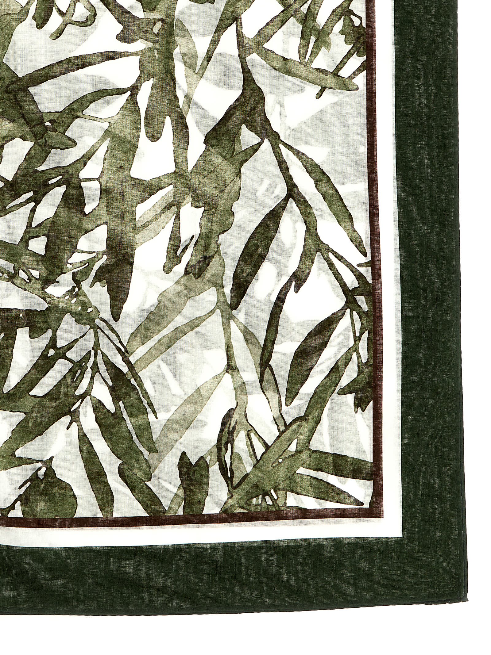 Brunello Cucinelli 'botanical Leaf Print Sheer Scarf'