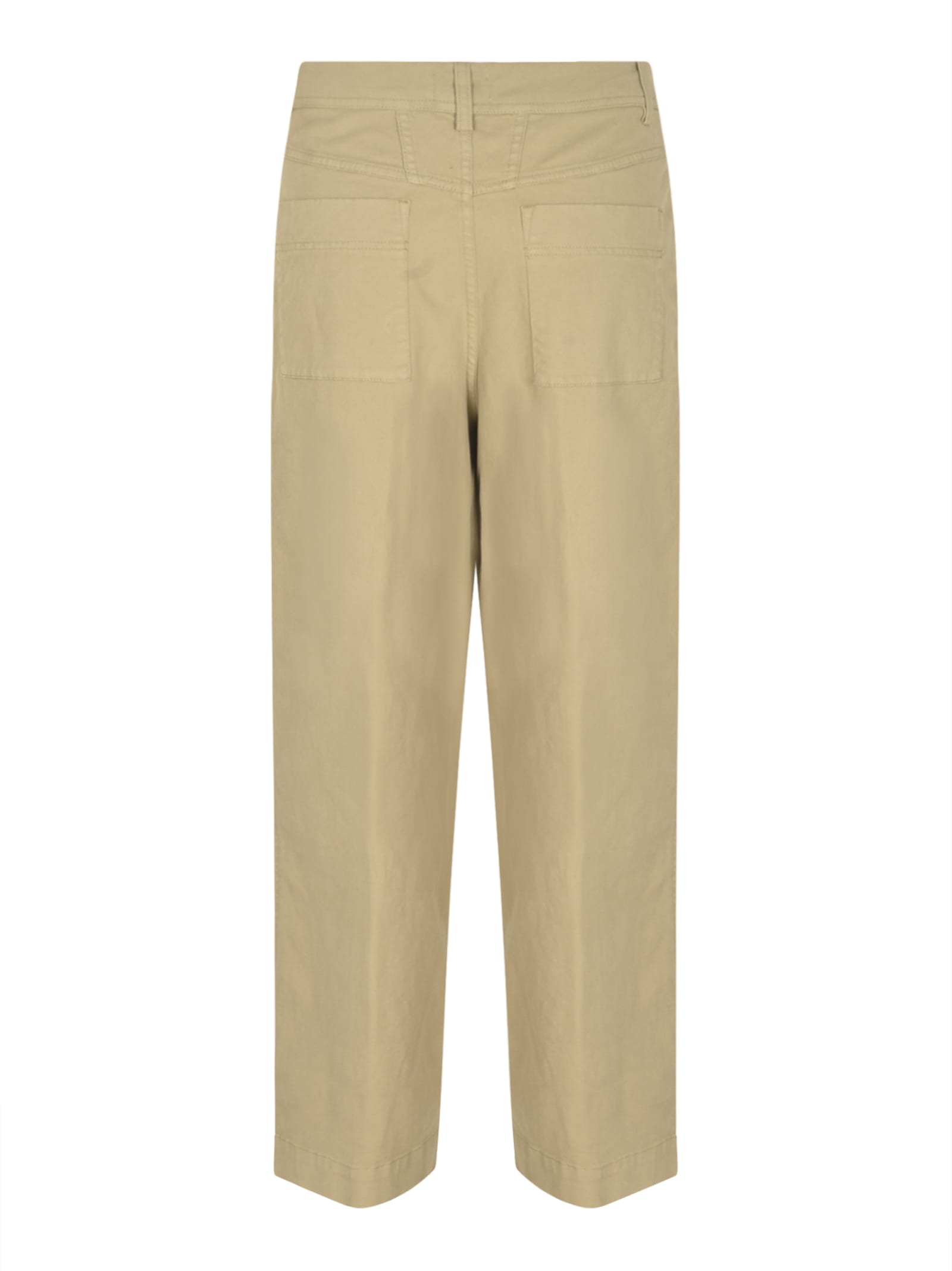 CLOSED WIDE STRAIGHT LEG PLAIN TROUSERS 