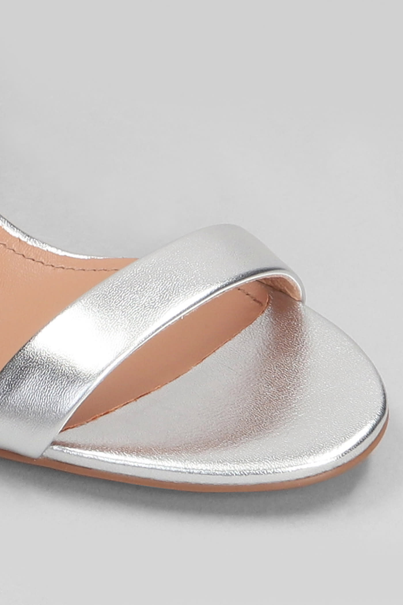 Shop Bibi Lou Lotus 65 Sandals In Silver Leather