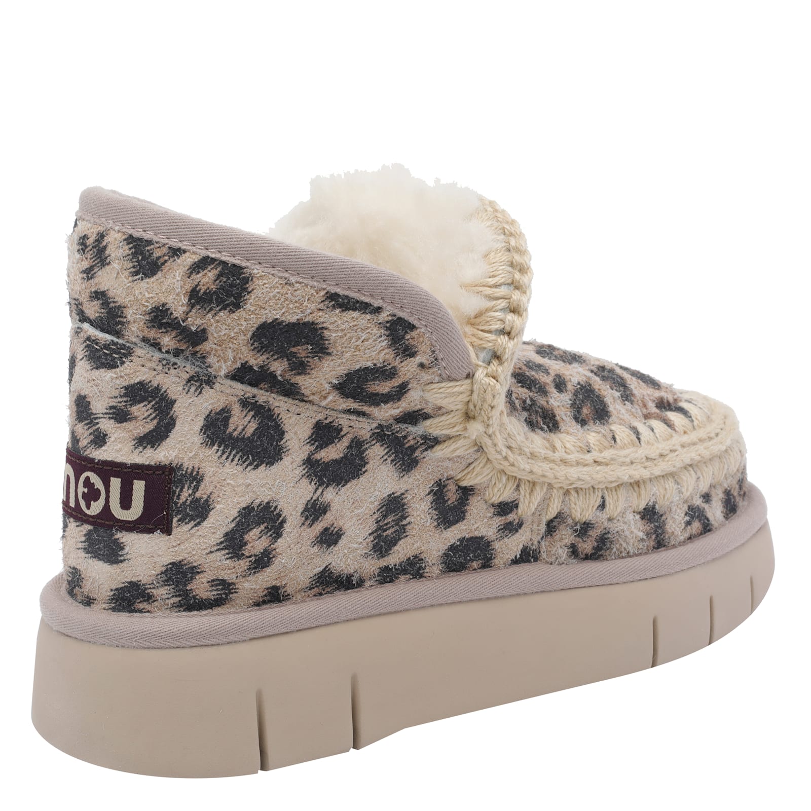 Mou Eskimo Hairy Suede Booties In Multi