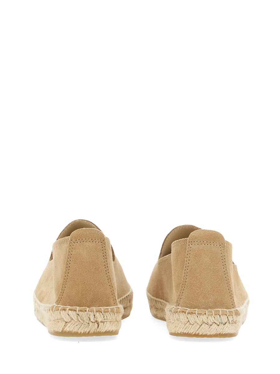 Manebi Embossed Suede Espadrilles In Brown