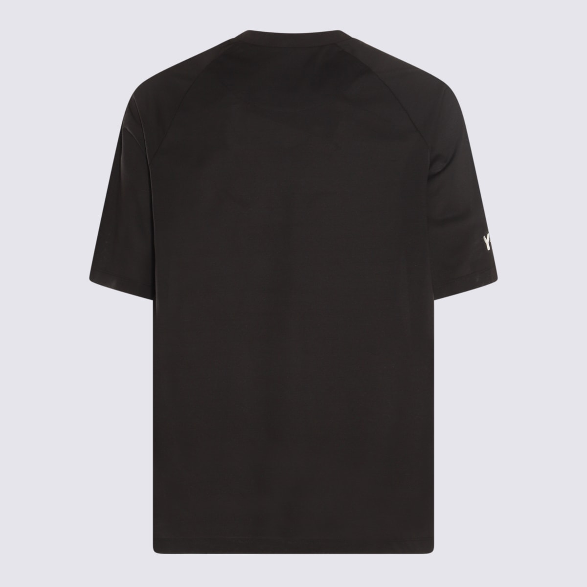 Shop Y-3 Black And Grey Cotton T-shirt