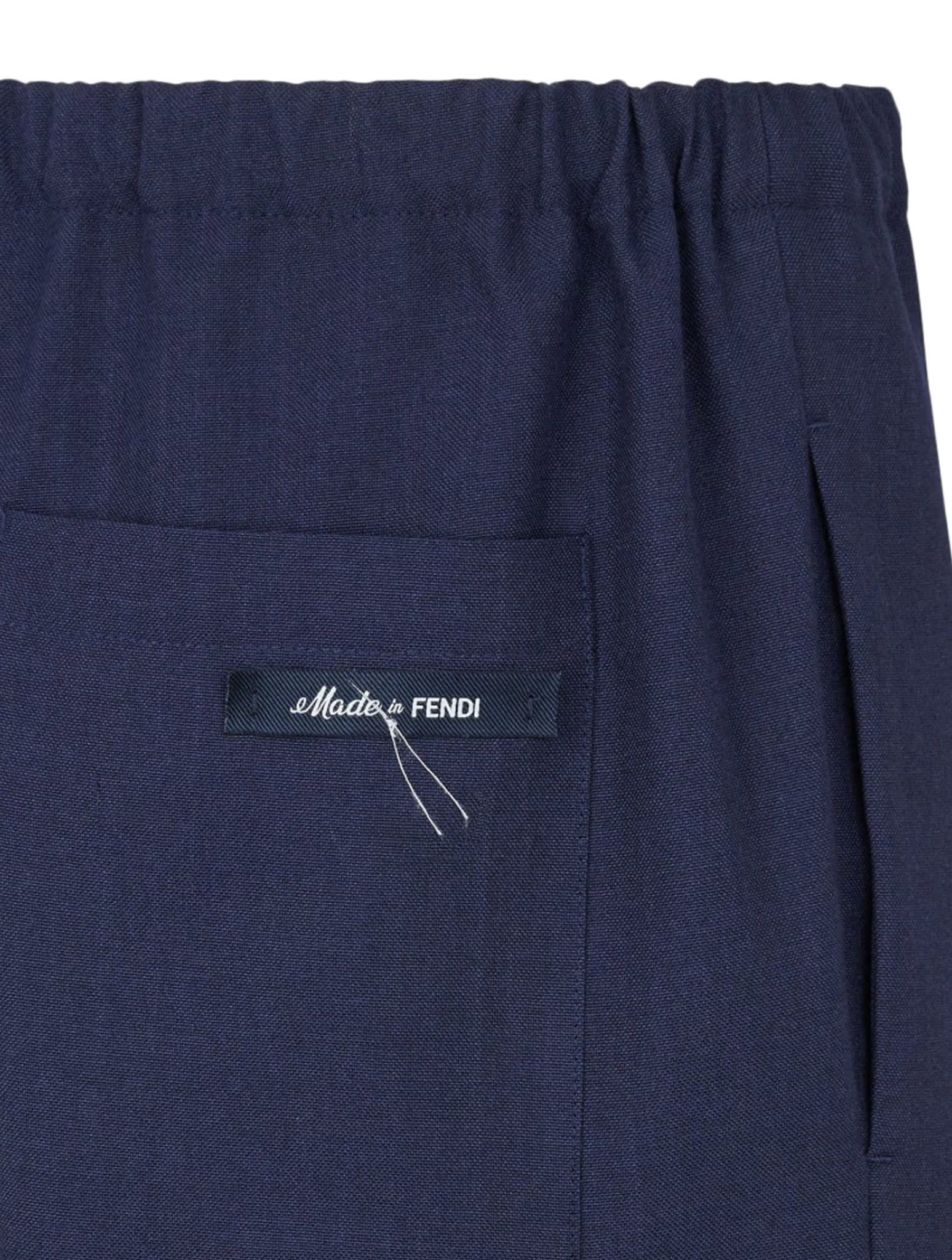 Shop Fendi Trousers Herbs Dyed Wo In Mirto