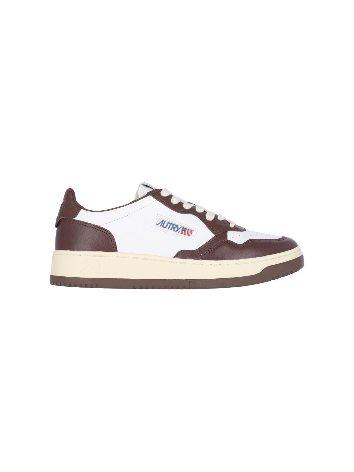 Shop Autry Medalist Low-top Sneakers In Marrone