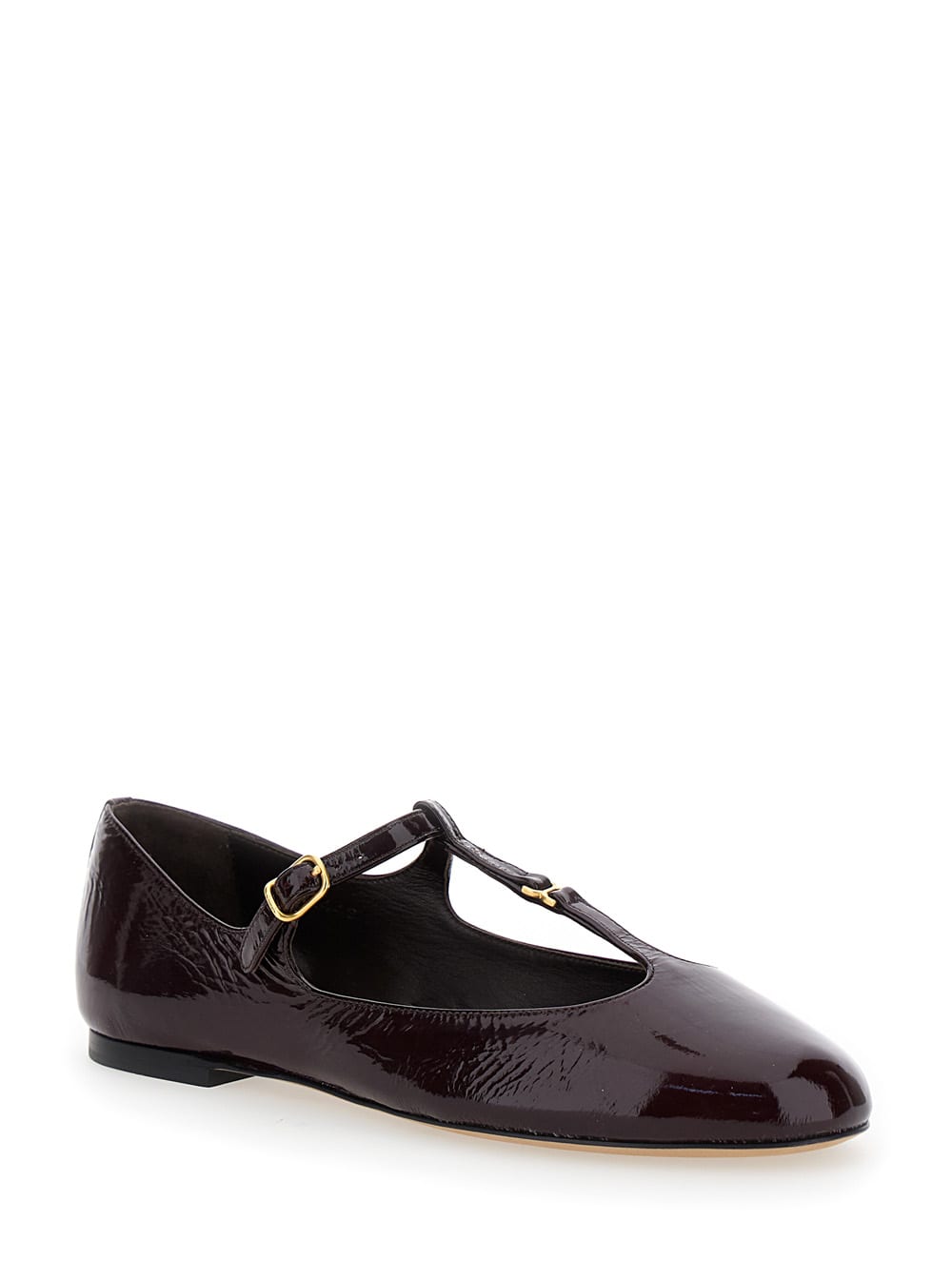 Shop Chloé Marcie Flats In Plum Purple