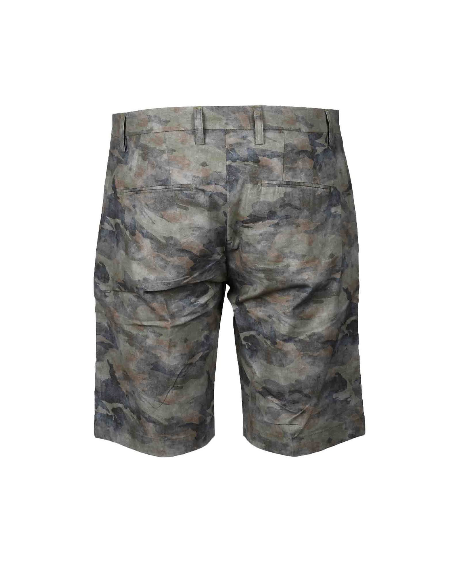 Entre Amis Mens Military Green Bermuda Shorts