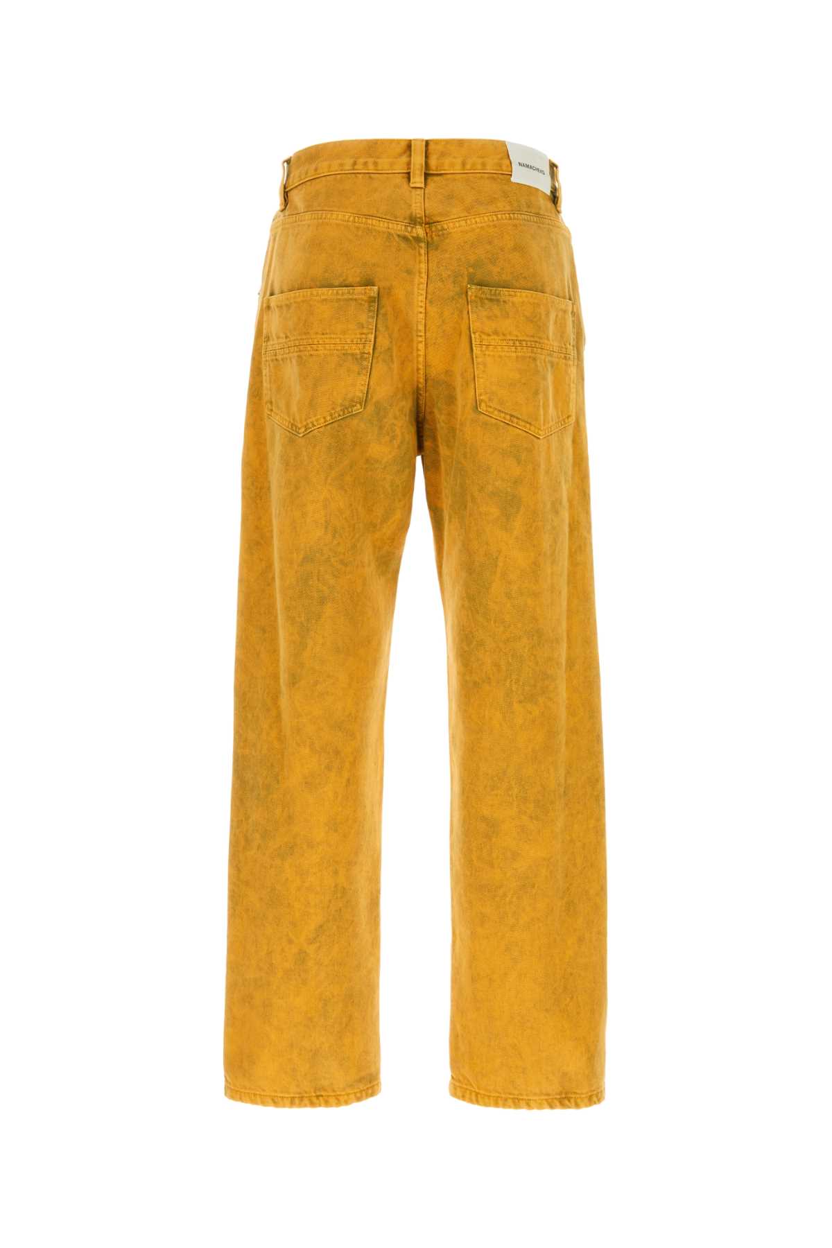 Shop Namacheko Yellow Denim Warkworth Jeans In Skymagicivoryfrostedkhaki