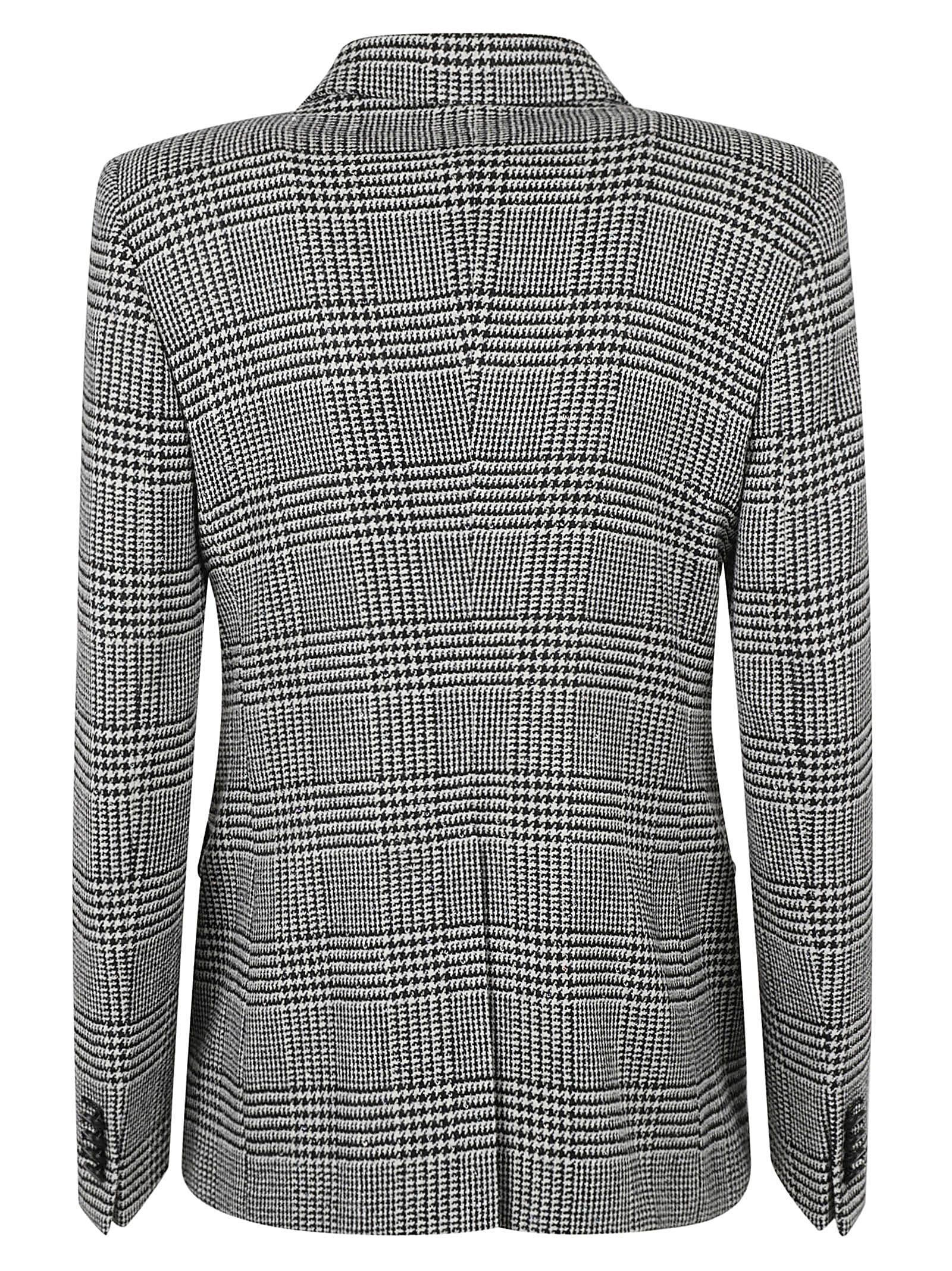 Shop Tagliatore Double-breasted Check Blazer In Black