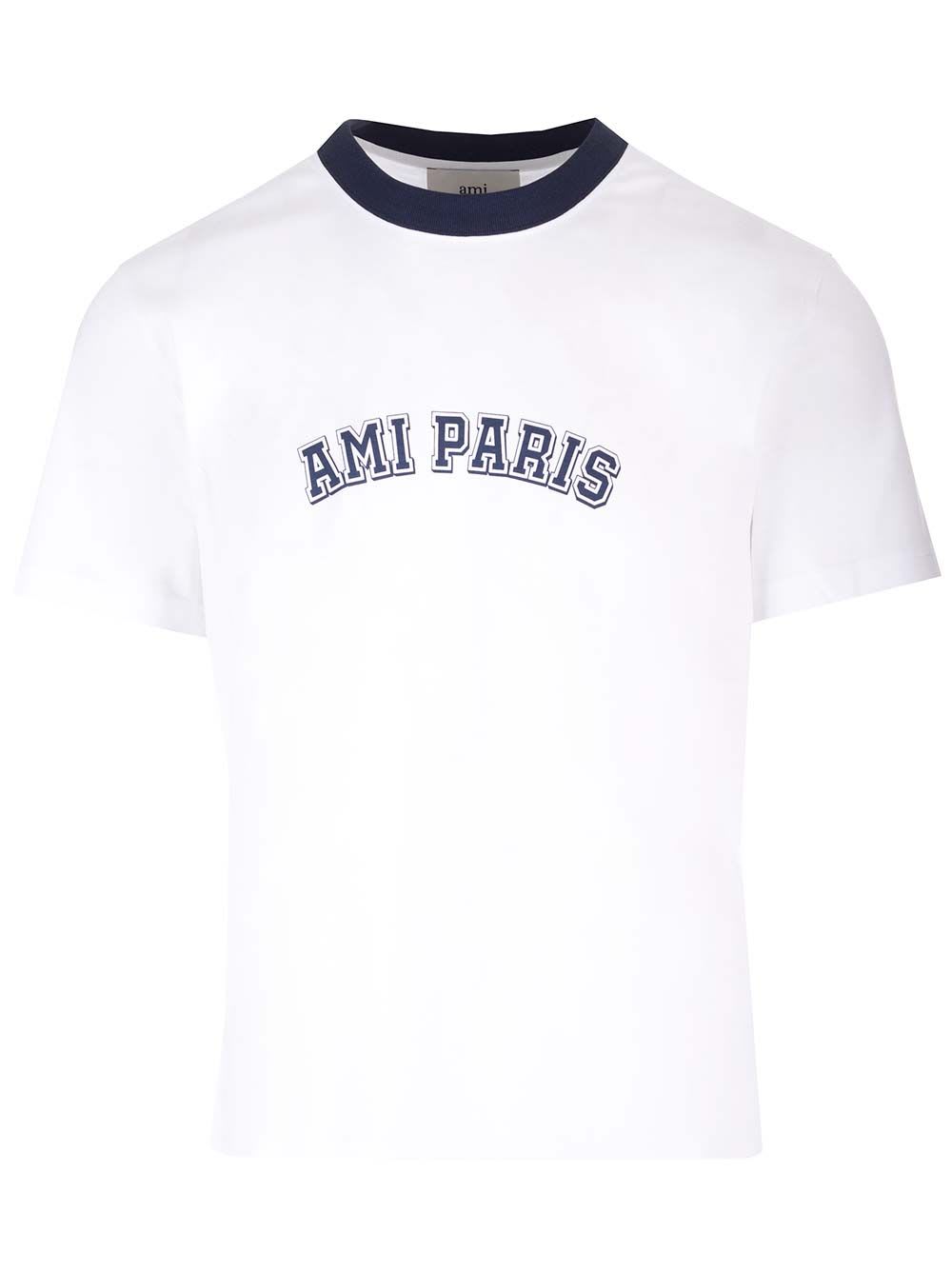 Shop Ami Alexandre Mattiussi Ami Paris T-shirt In White