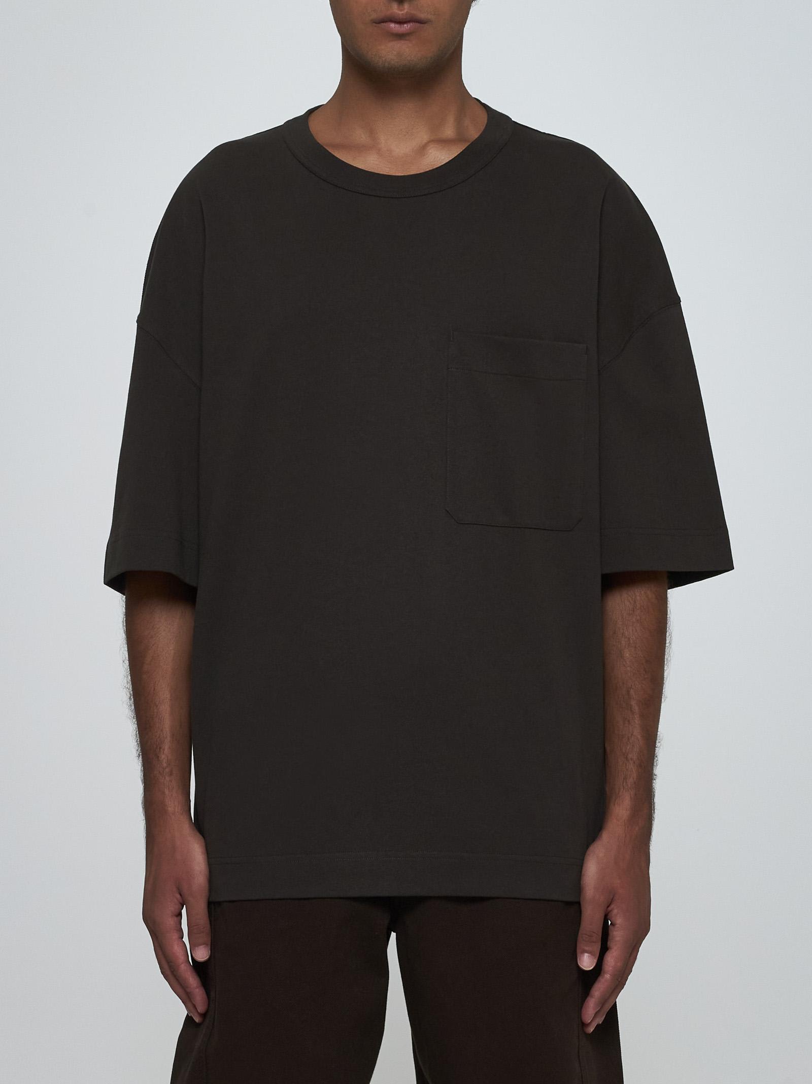 Shop Lemaire Cotton Oversized T-shirt In Marrone