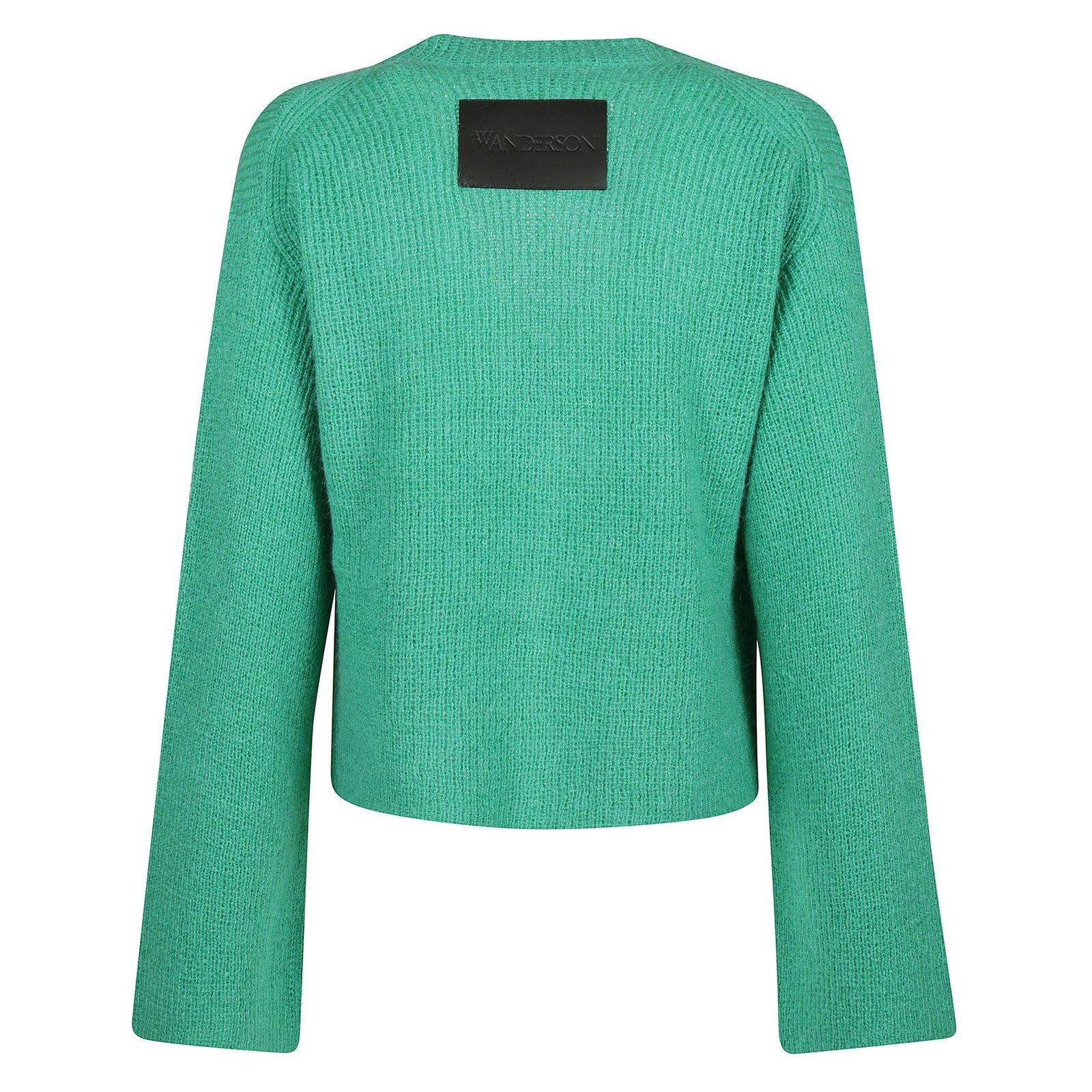 JW ANDERSON V-NECK LONG-SLEEVED CARDIGAN 