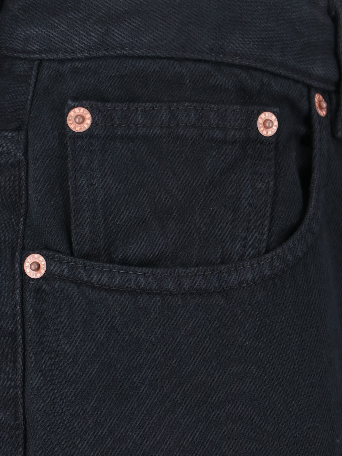 Mm6 Maison Margiela Wide-leg Cotton Jeans In Black