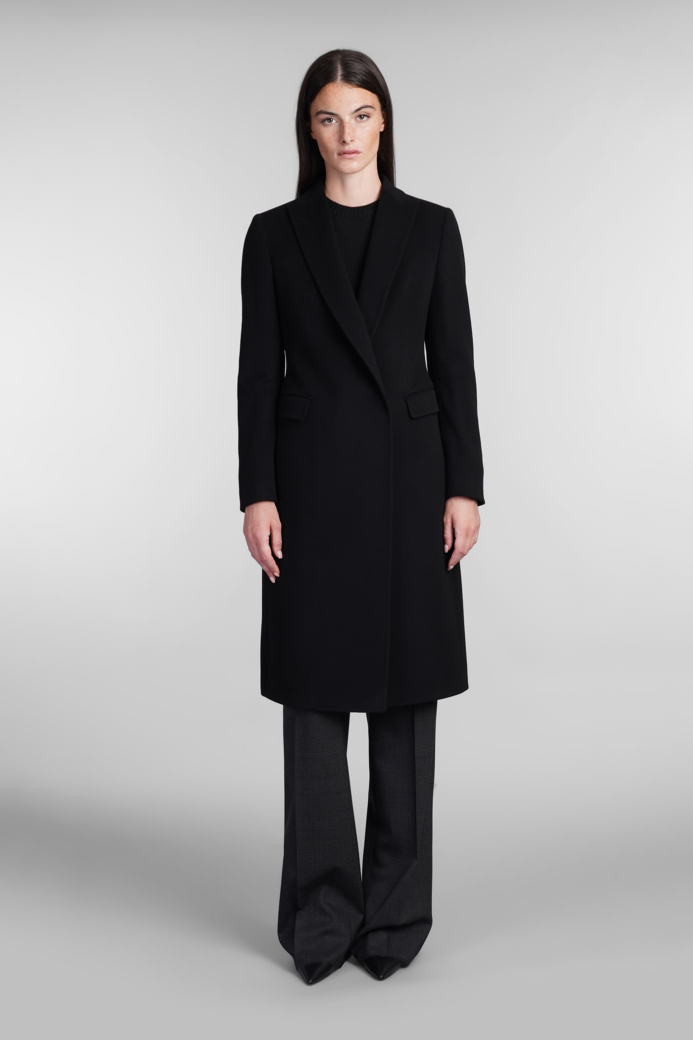 Shop Tagliatore C Zeudi Coat In Black Wool