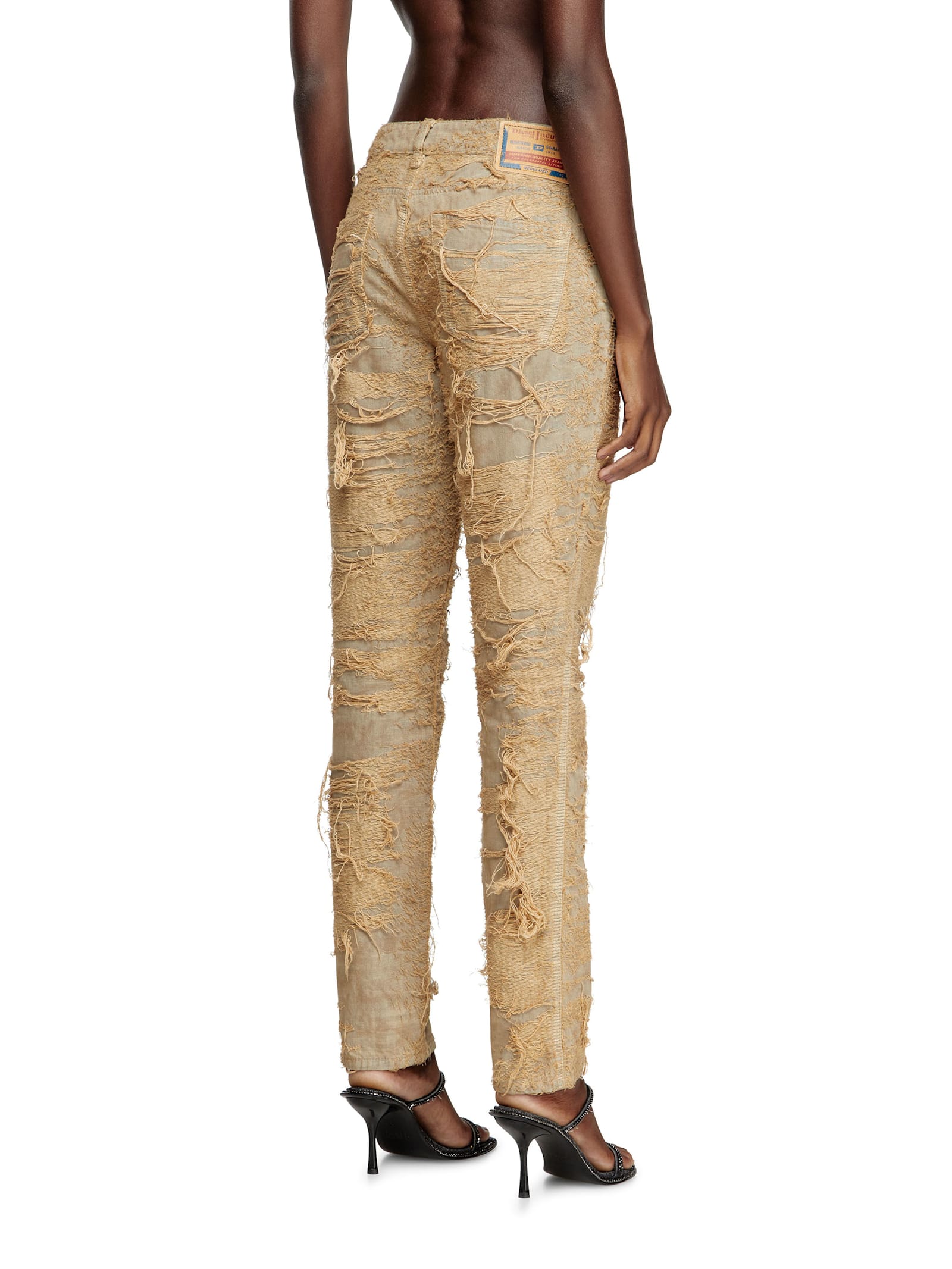 Diesel Women Skinny Jeans Denim In Beige