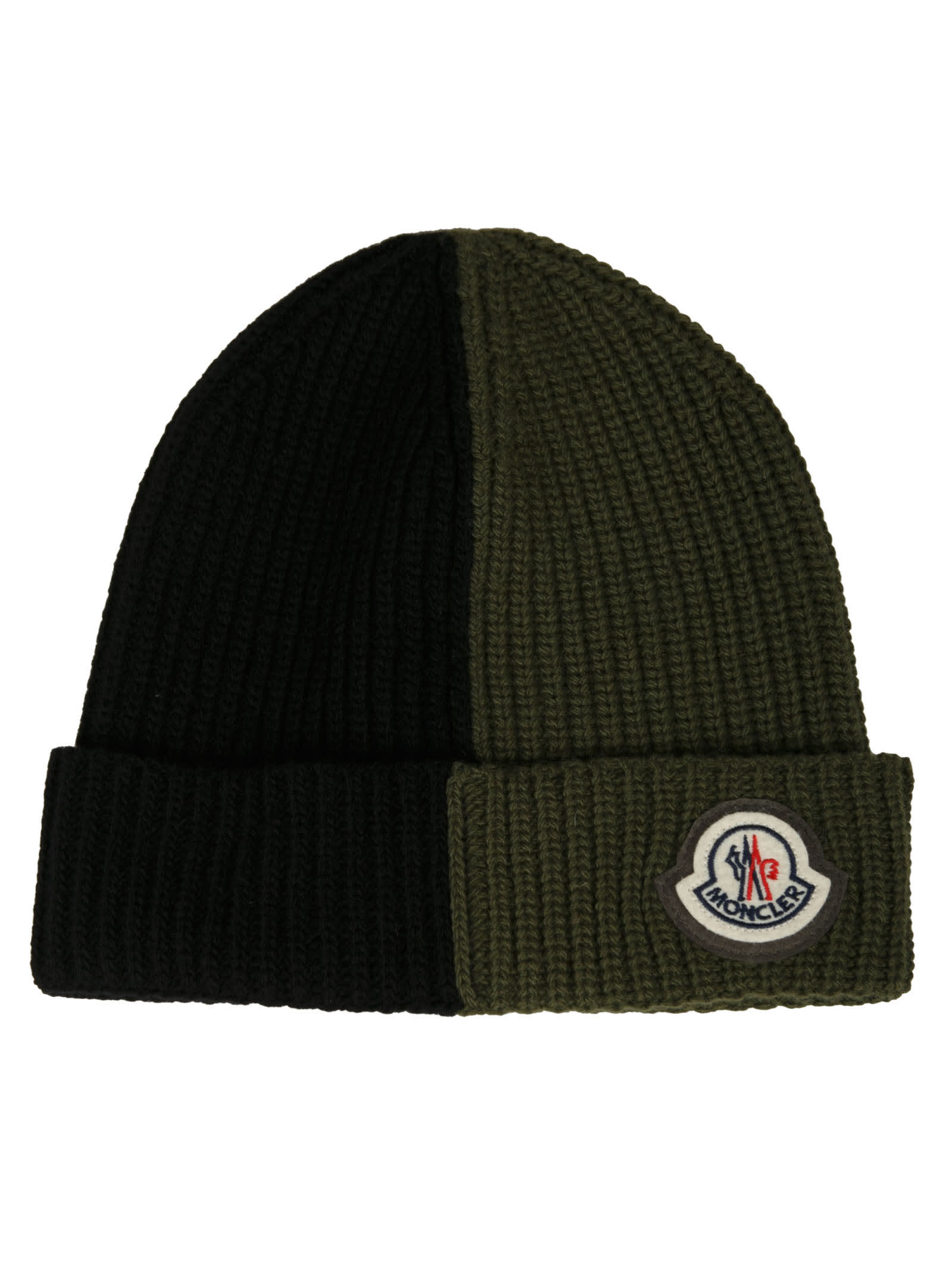 Moncler Dual Color Ribbed Beanie